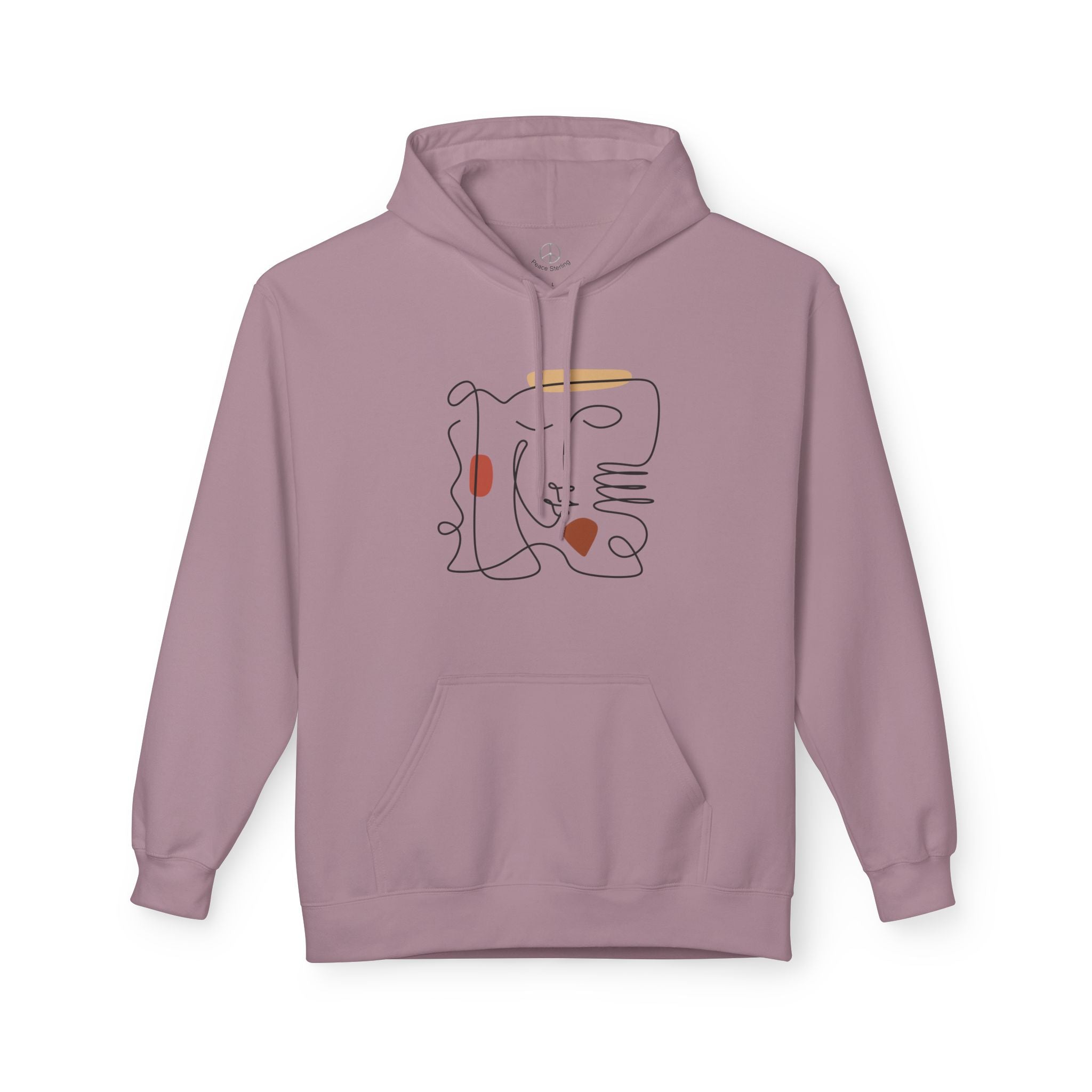 Abstract Face Art Line Hoodie - Comfortable & Stylish for Everyday Wear