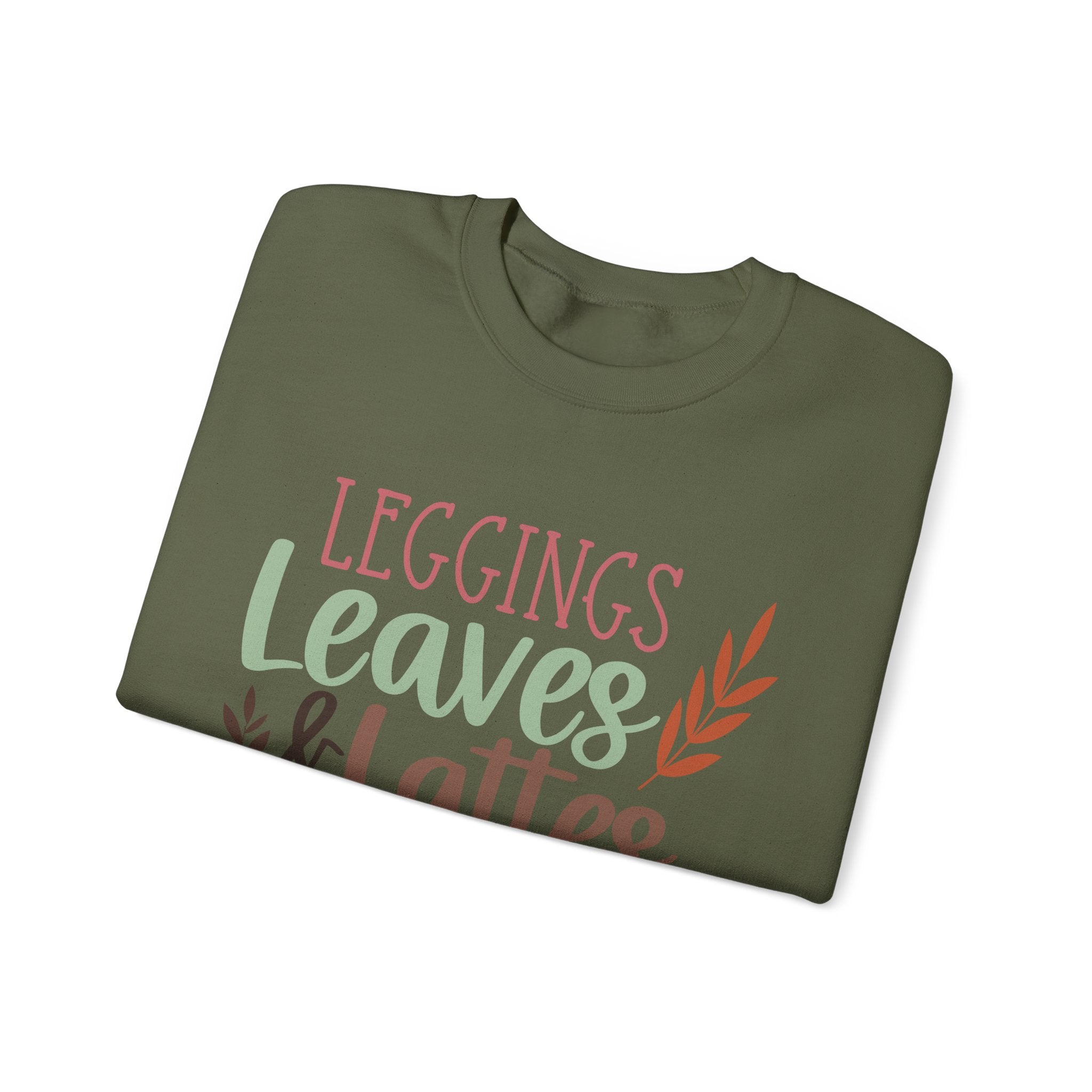 Leggings, leaves & Latte Crewneck Sweatshirt