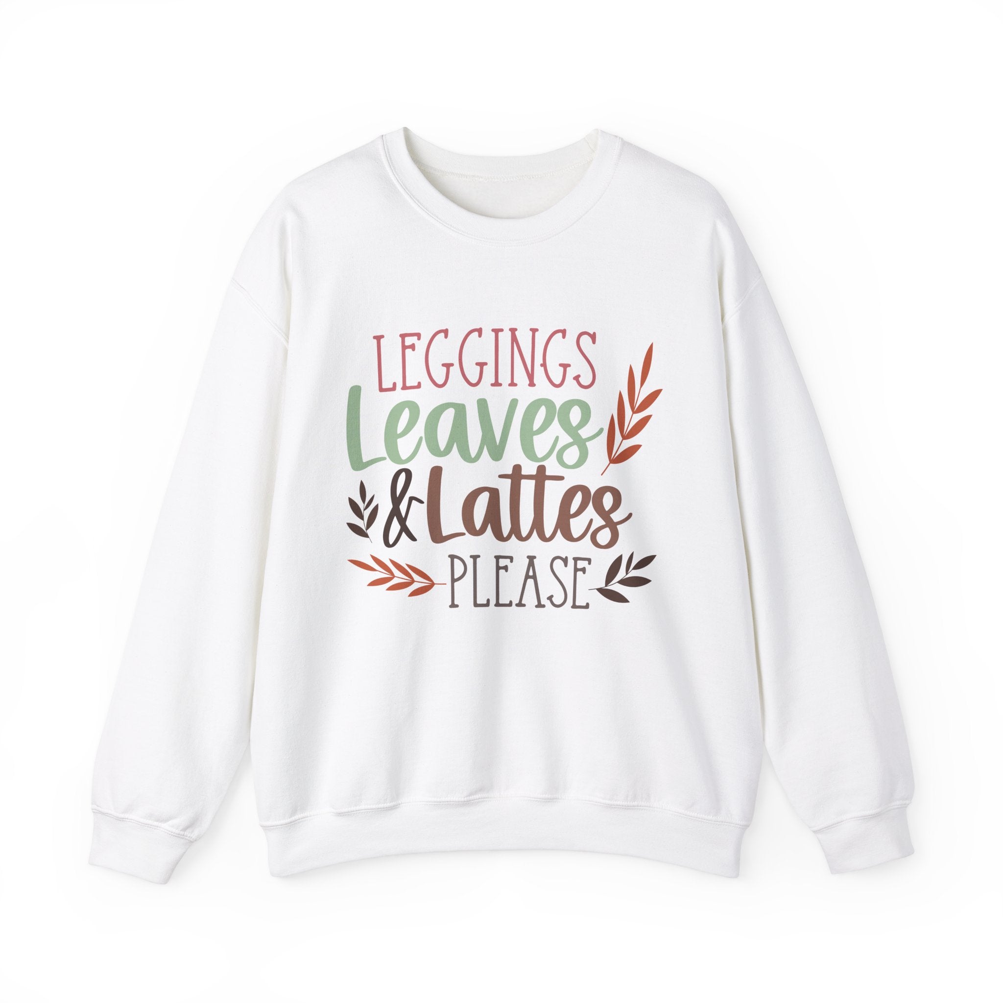 Leggings, leaves & Latte Crewneck Sweatshirt