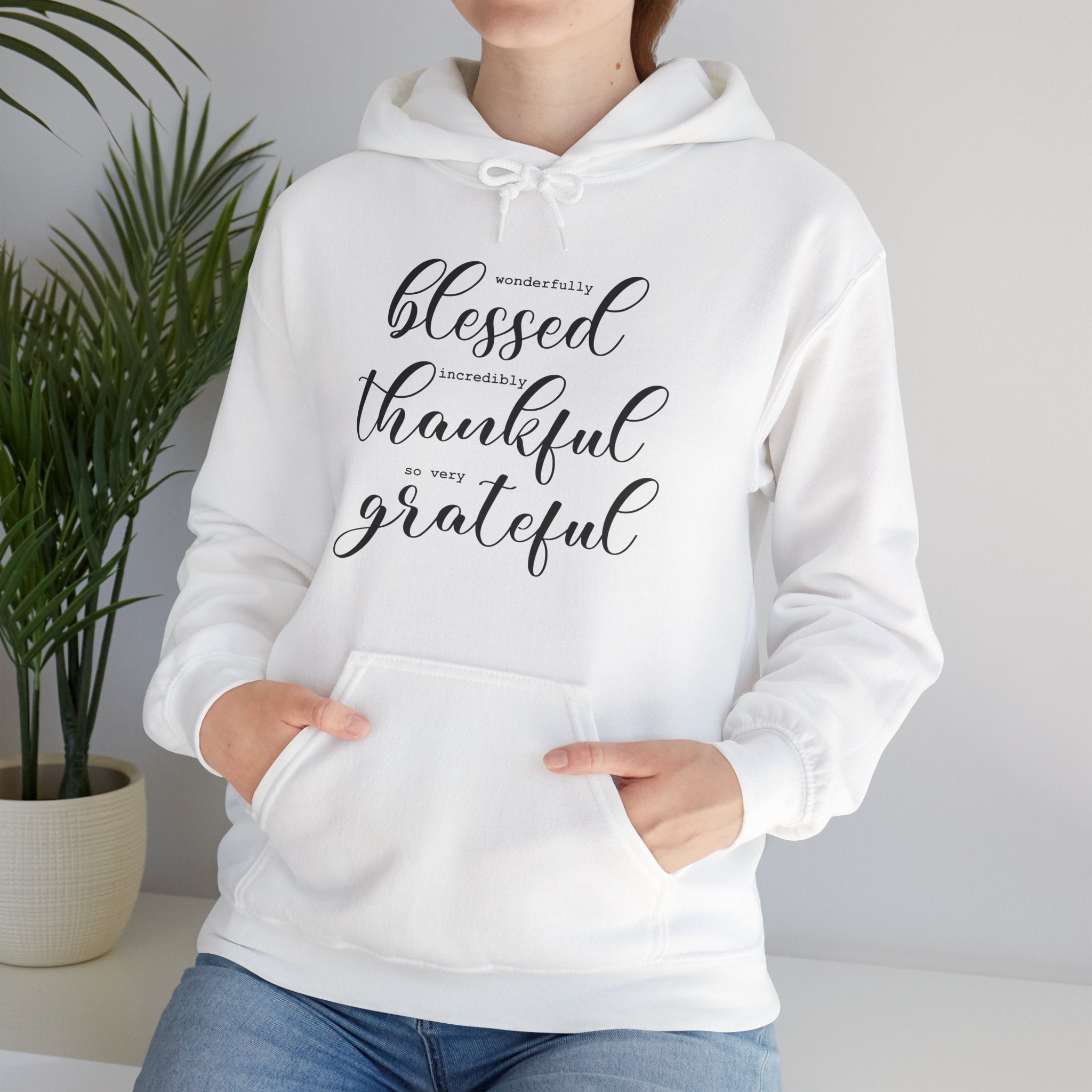 Blessed, Thankful & Grateful Hooded Sweatshirt