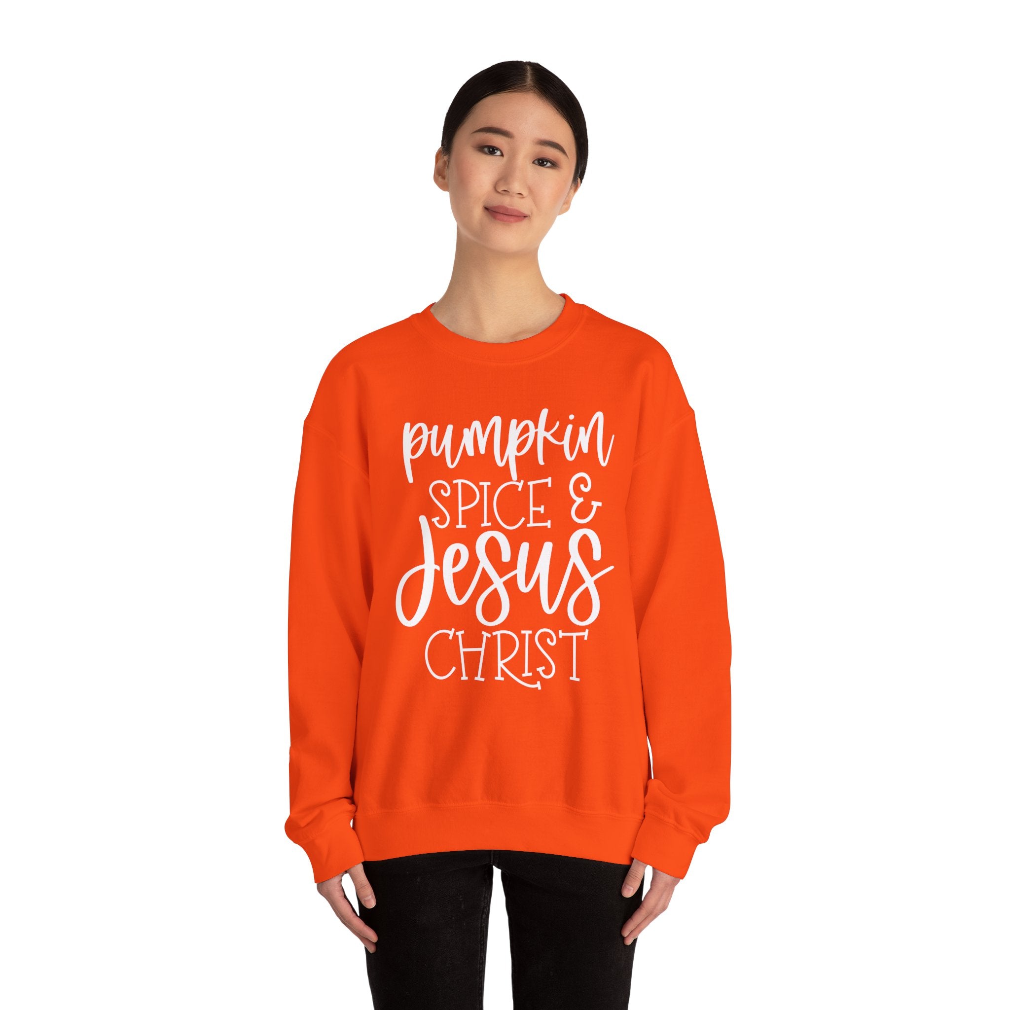 Pumpkin Spice & Jesus Christ Crewneck Sweatshirt