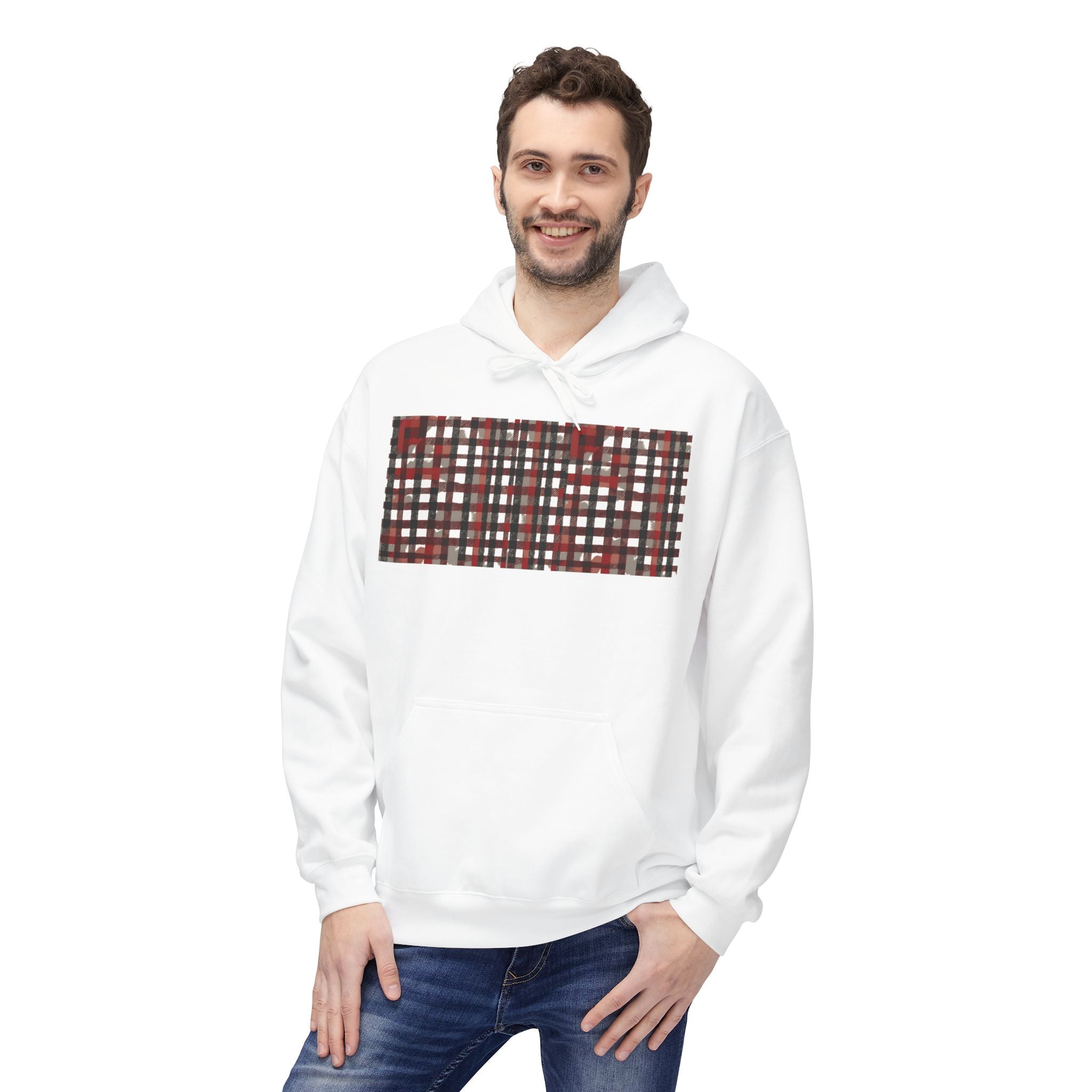 Plaid Pattern Soft style Hoodie - Essential for Fall/Winter Occasions