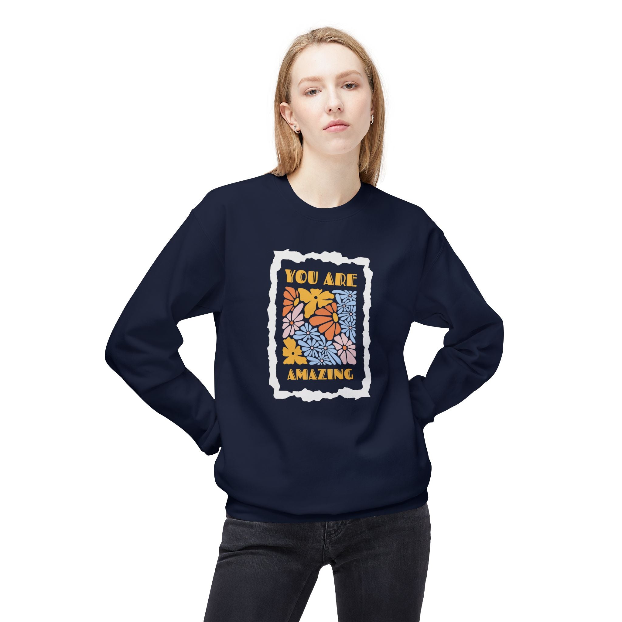 You Are Amazing Floral Crewneck Sweatshirt