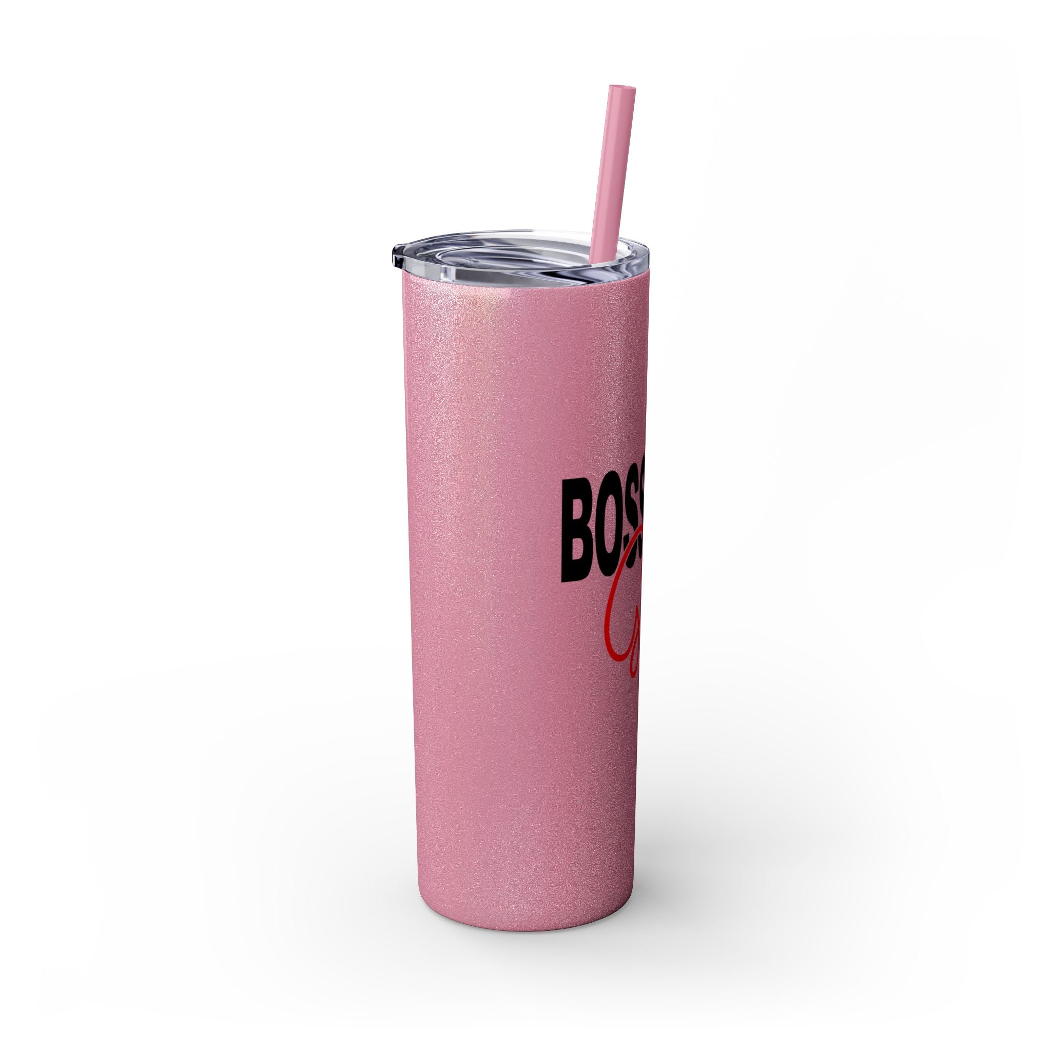 Boss Ass Girl Insulated Stainless Steel Skinny Tumbler with Straw 20oz