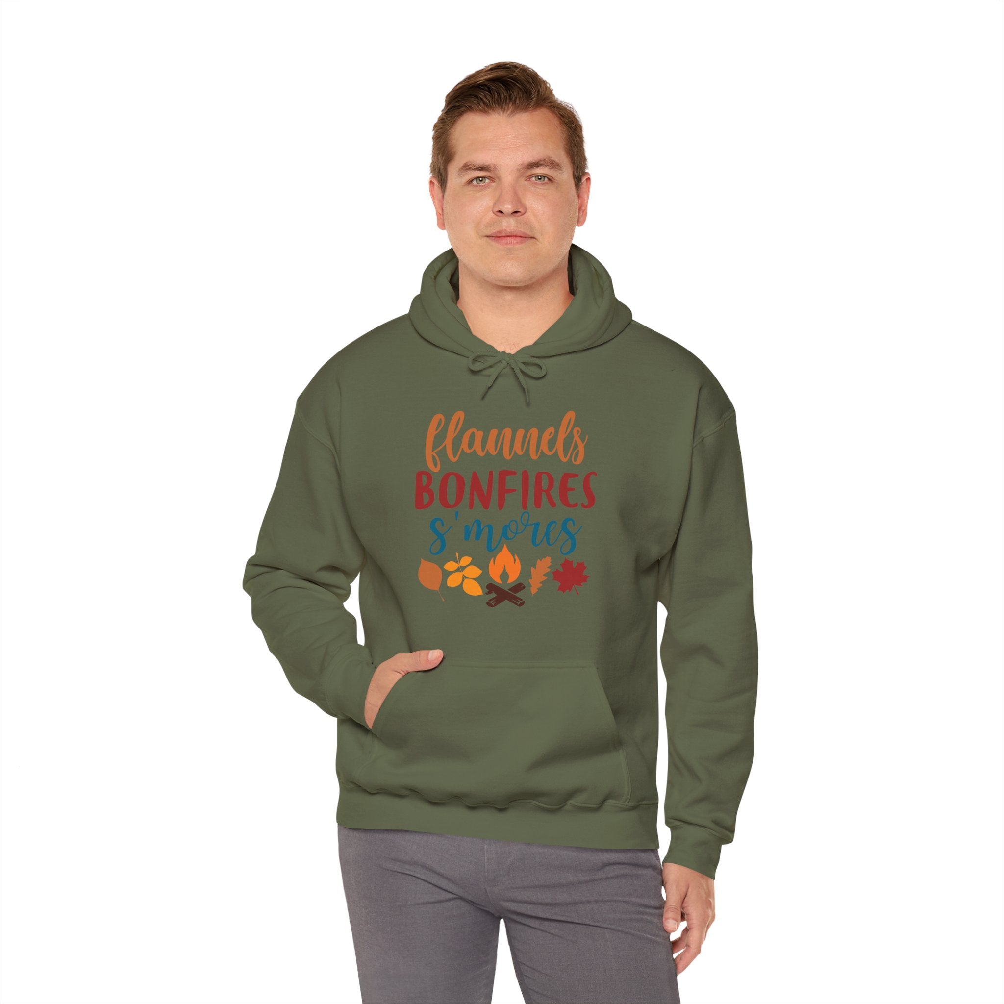 Flannel, Bonfire & S'more Hooded Sweatshirt