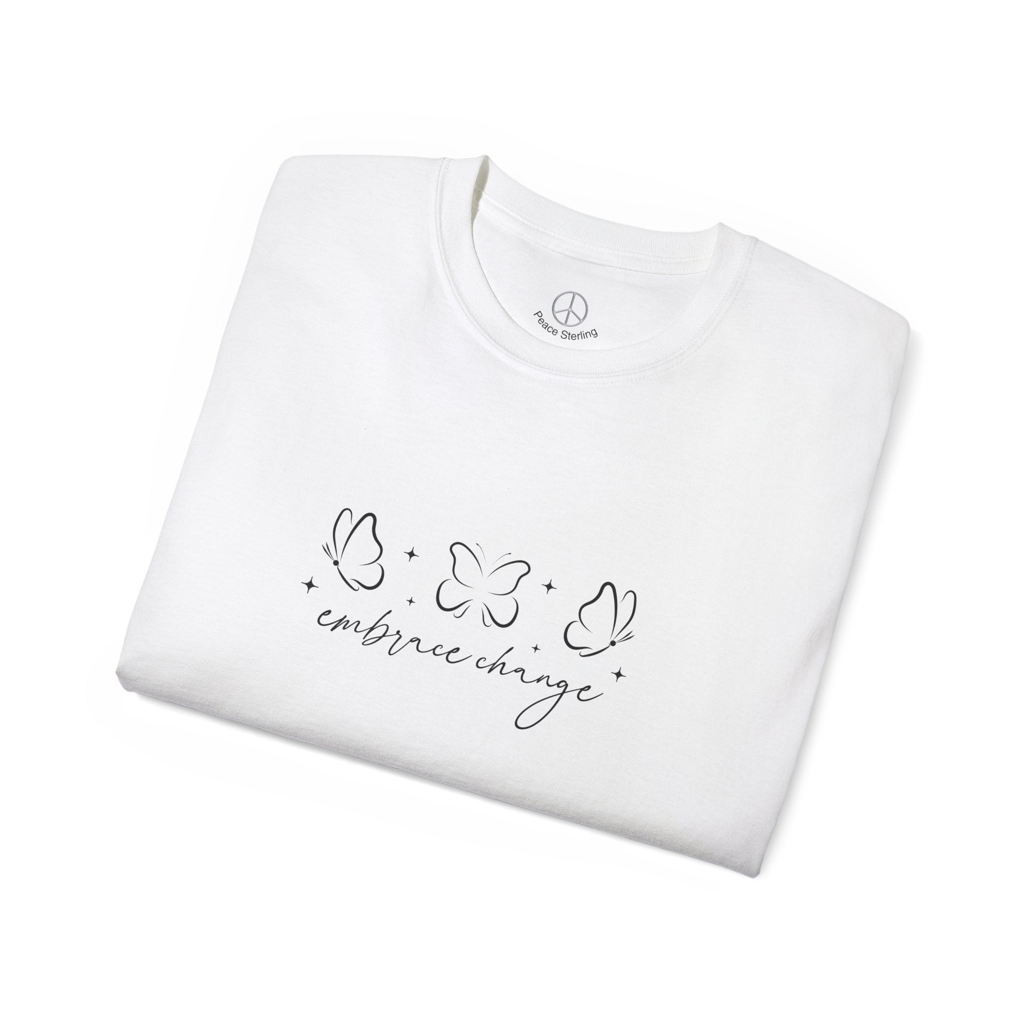 Embrace Change T Shirt – Inspirational Butterfly Graphic T-Shirt