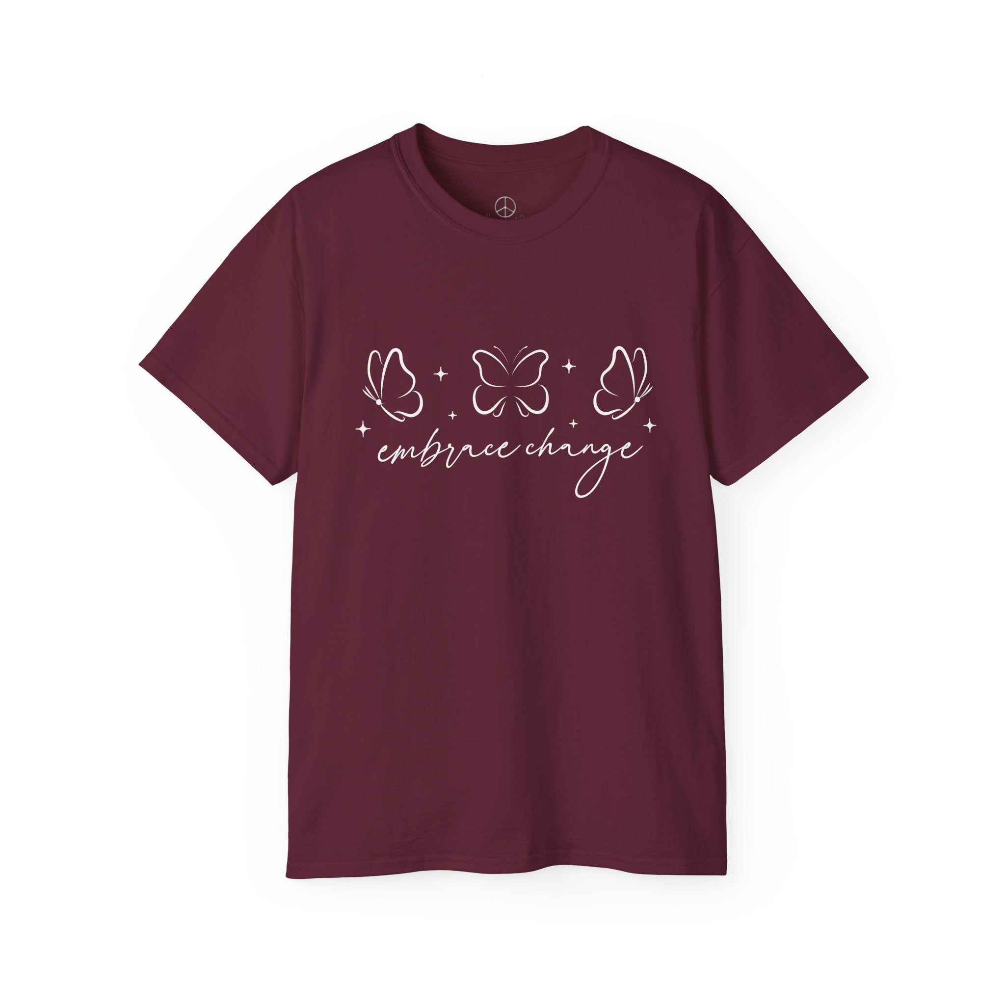 Embrace Change T Shirt - Inspirational Butterfly Graphic Top