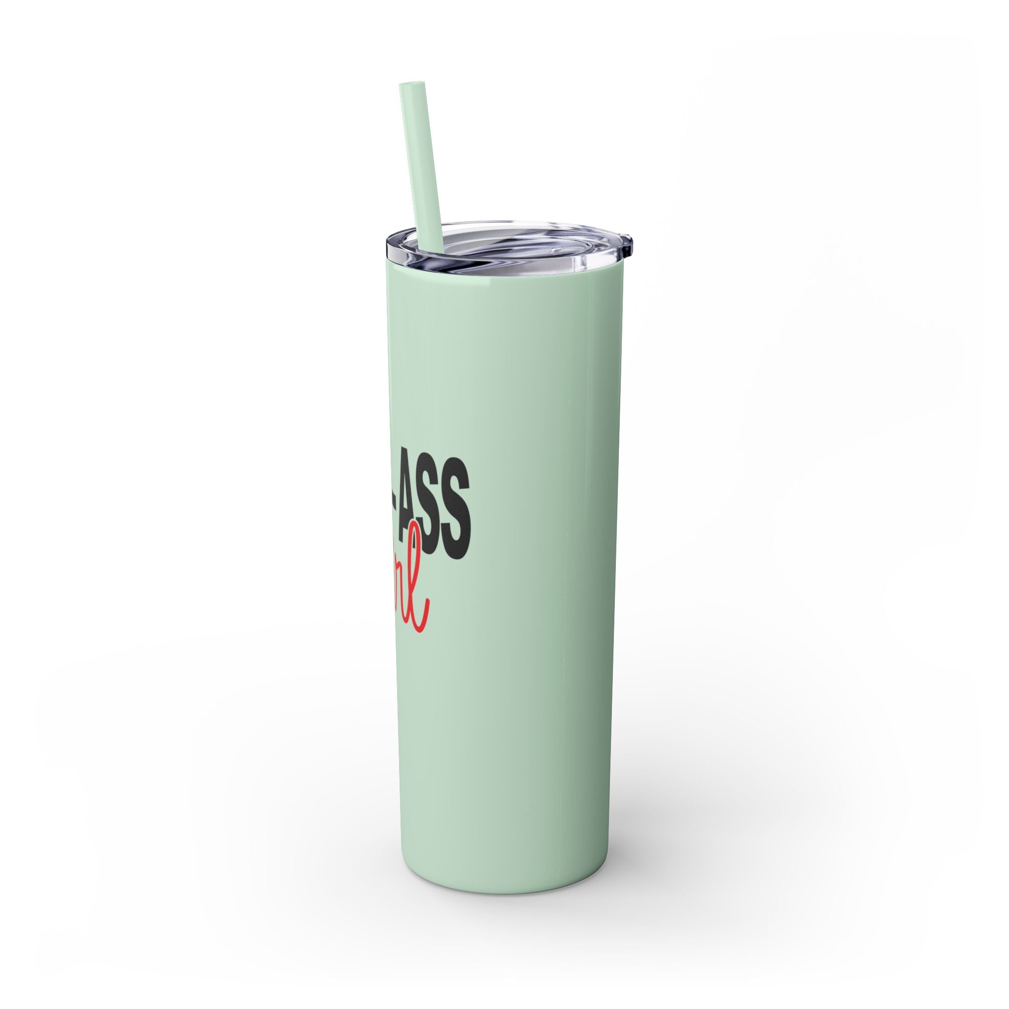 Boss Ass Girl Insulated Stainless Steel Skinny Tumbler with Straw 20oz