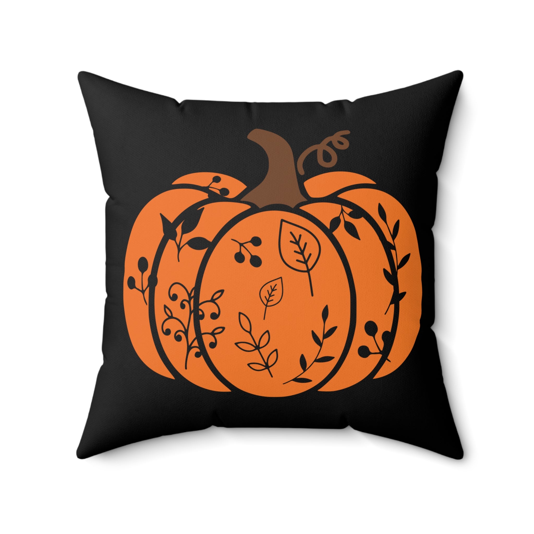 Orange Pumpkin Square Pillow