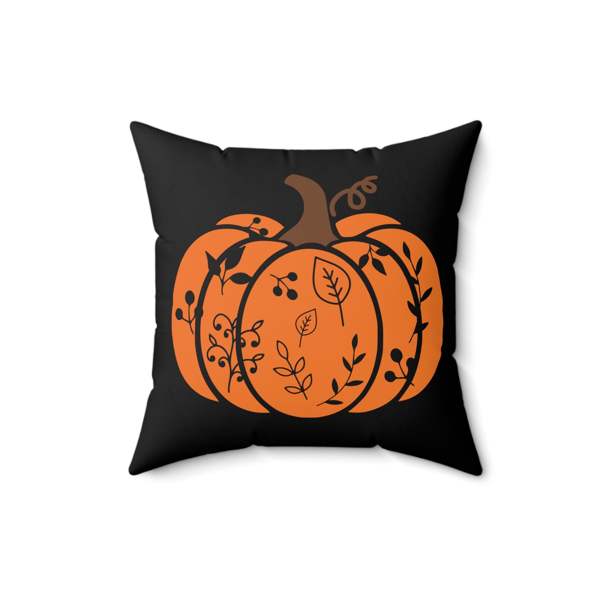 Orange Pumpkin Square Pillow
