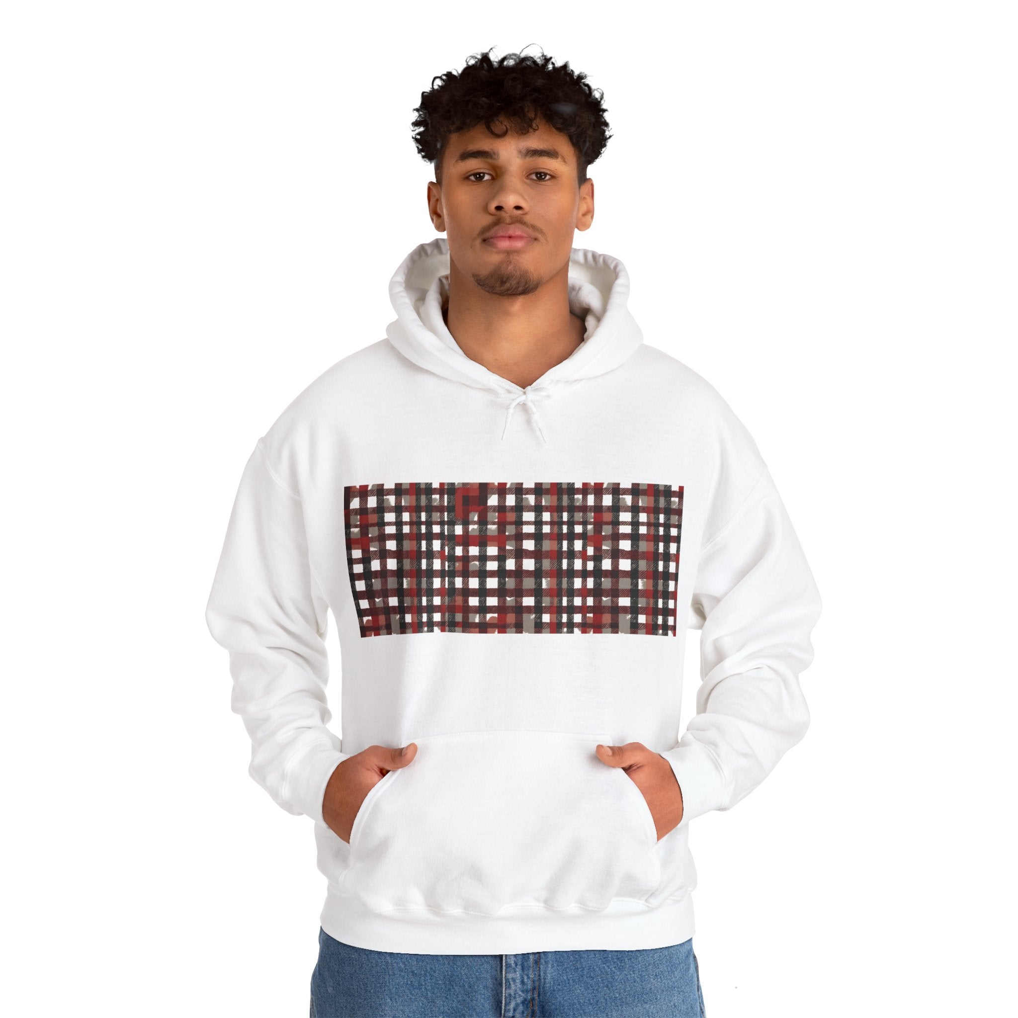 Cozy Plaid Hoodie - Stylish Heavy Blend™ Sweatshirt for All Occasions