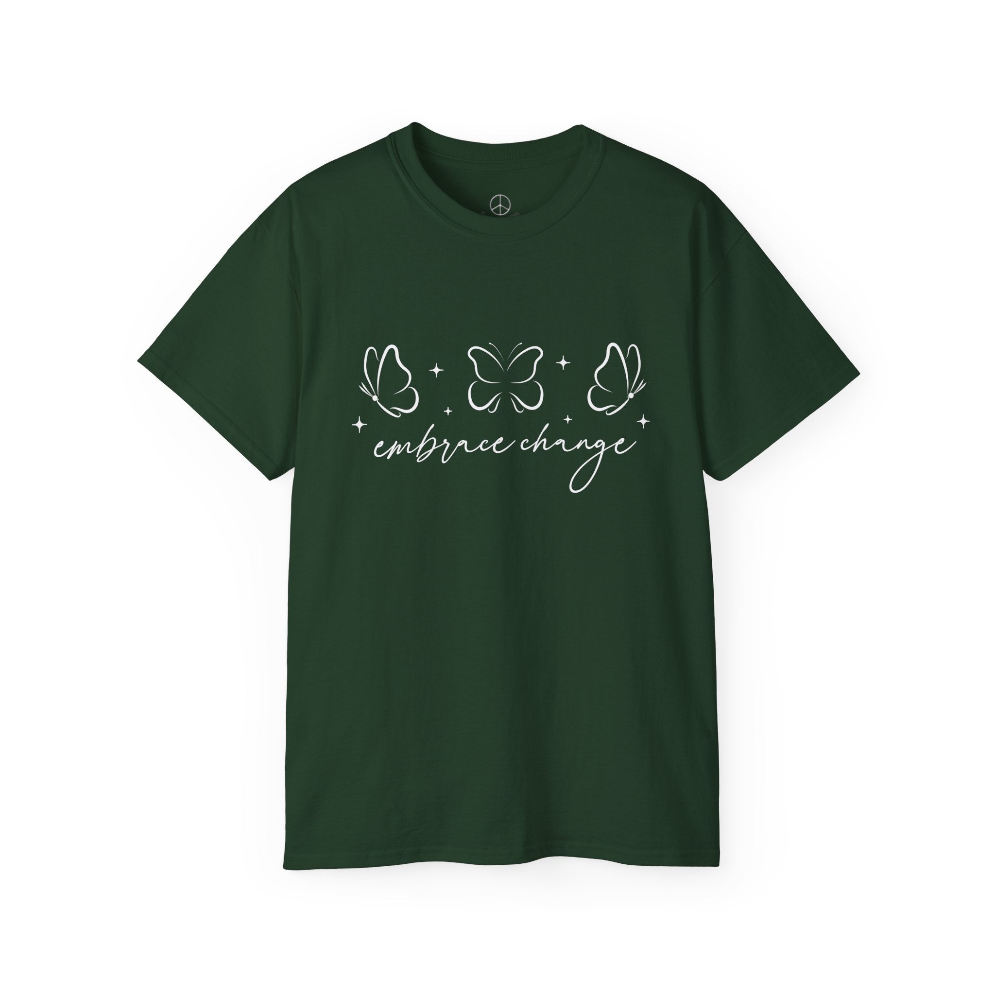 Embrace Change T Shirt - Inspirational Butterfly Graphic Top