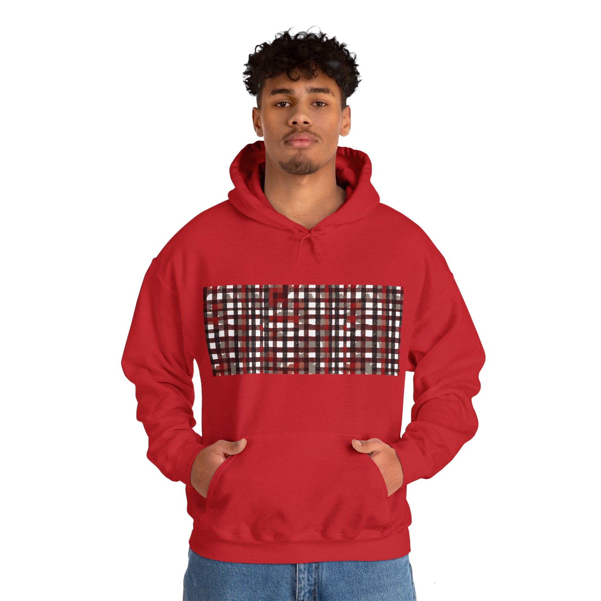 Cozy Plaid Hoodie - Stylish Heavy Blend™ Sweatshirt for All Occasions