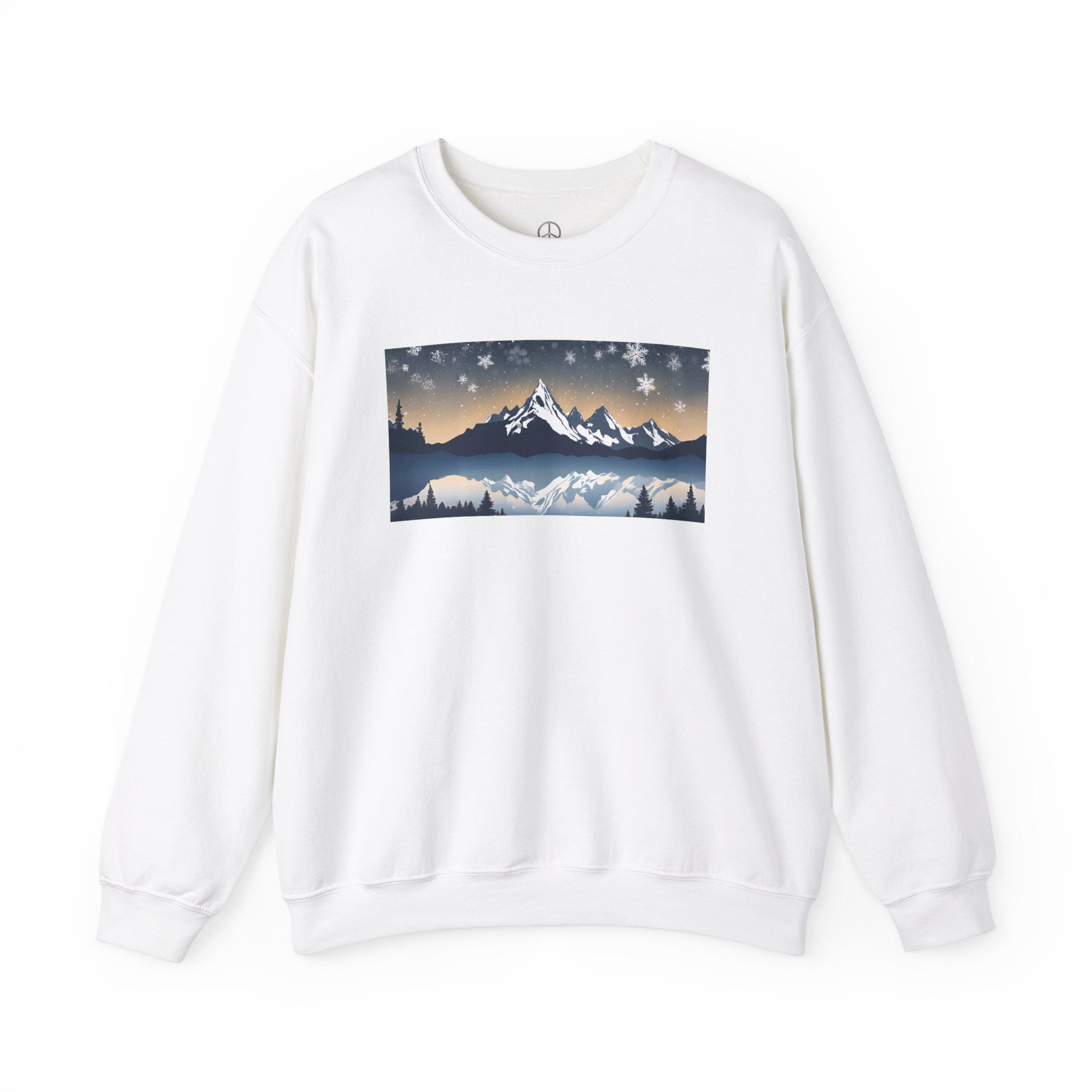 Cozy Mountain Landscape Crewneck Sweatshirt - Winter Essentials