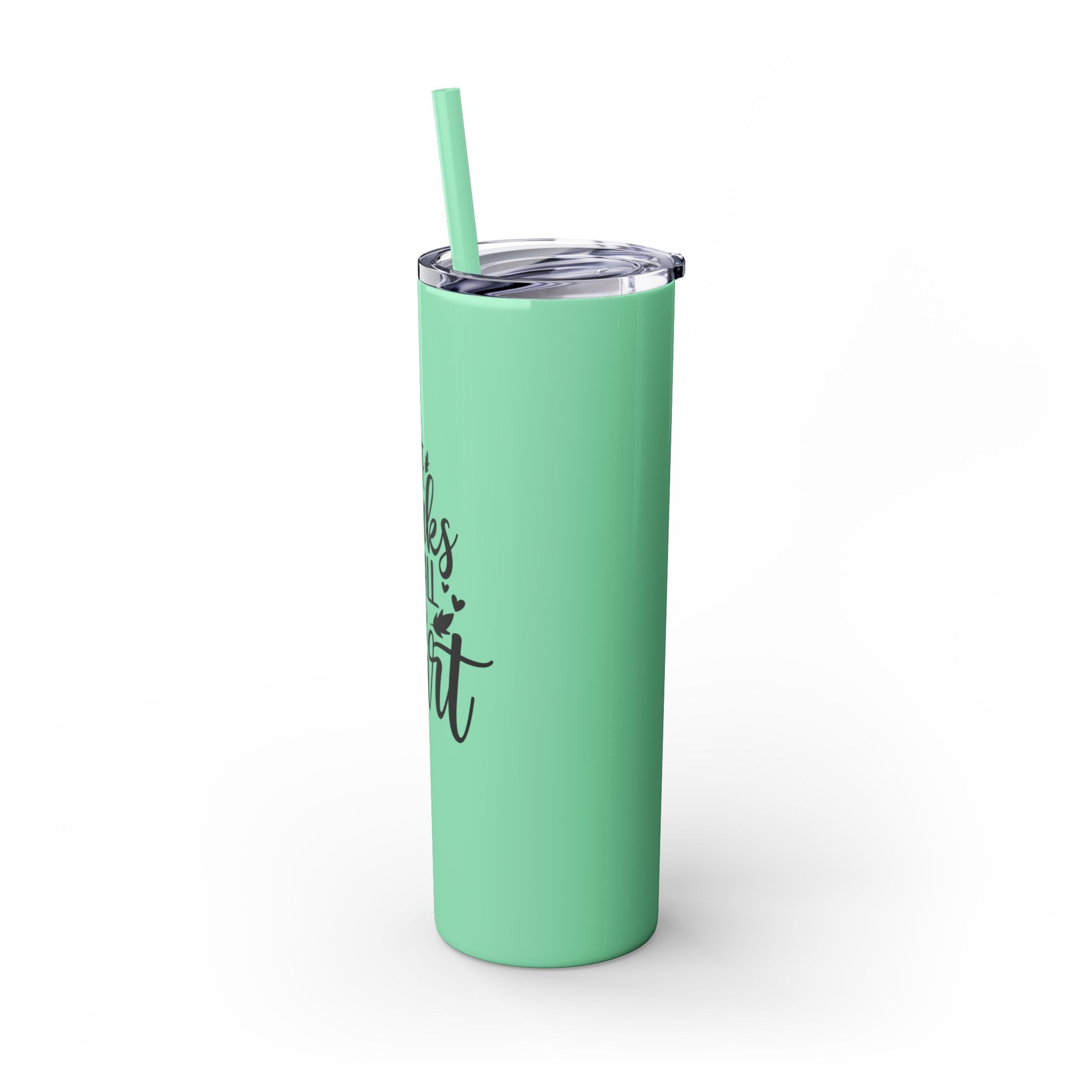 Give Thanks... Skinny Insulated Tumbler with Straw 20oz