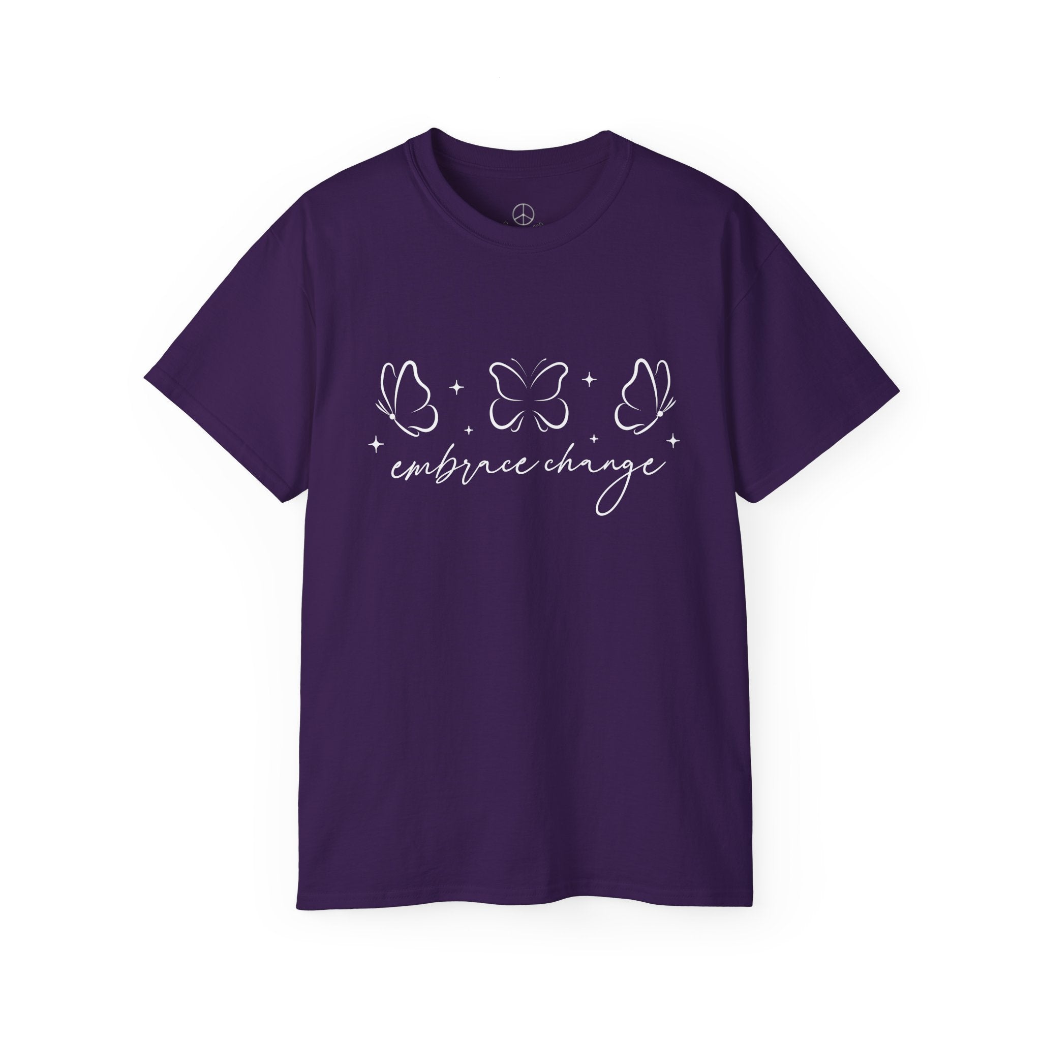 Embrace Change T Shirt - Inspirational Butterfly Graphic Top