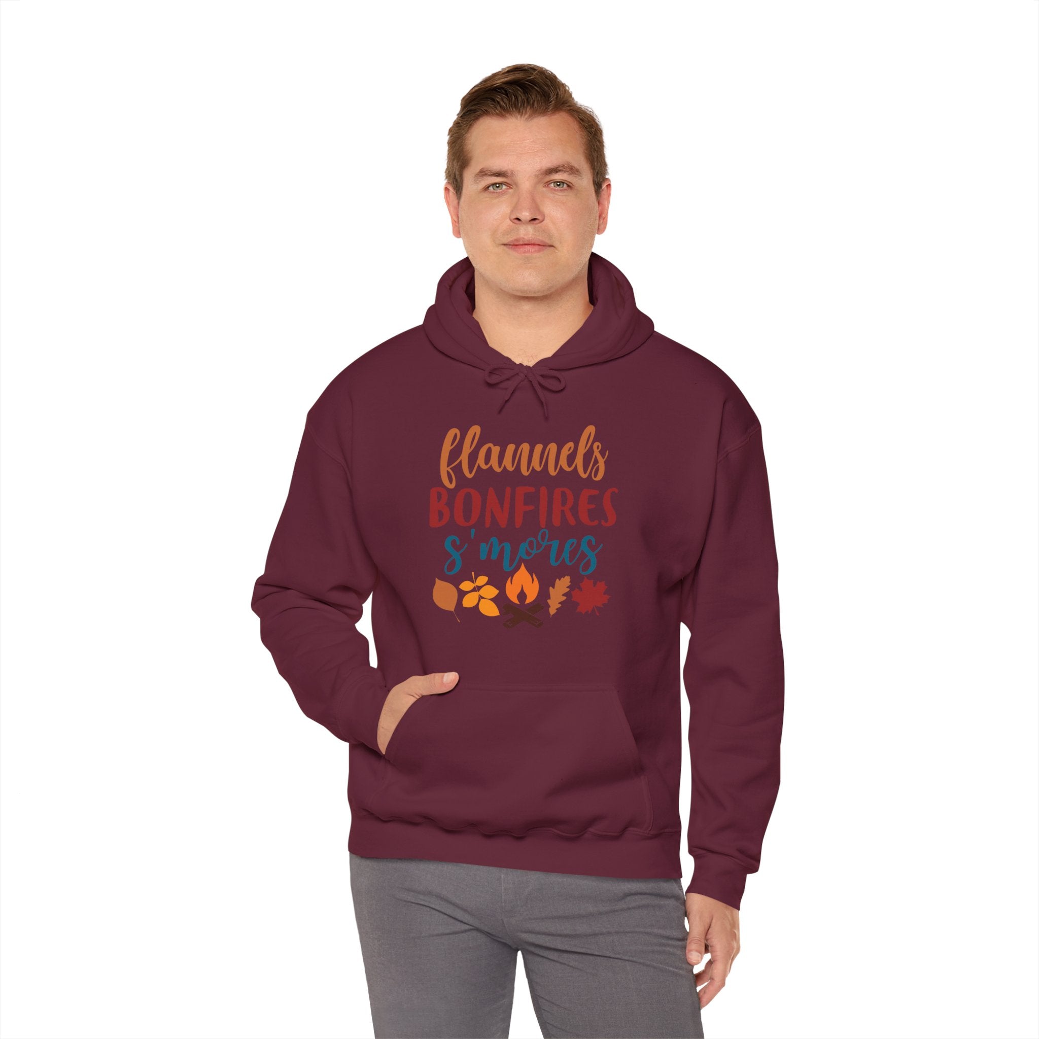 Flannel, Bonfire & S'more Hooded Sweatshirt