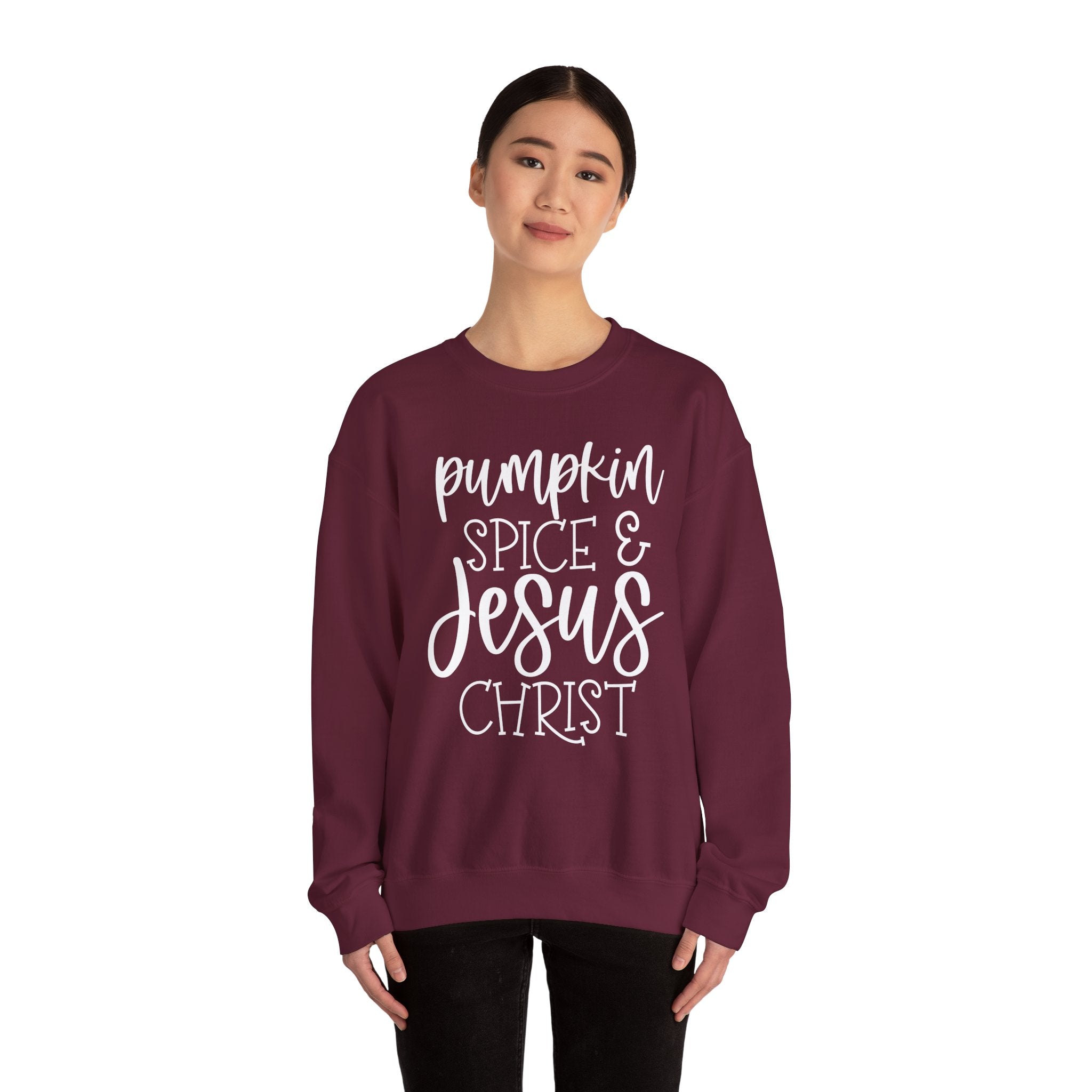 Pumpkin Spice & Jesus Christ Crewneck Sweatshirt