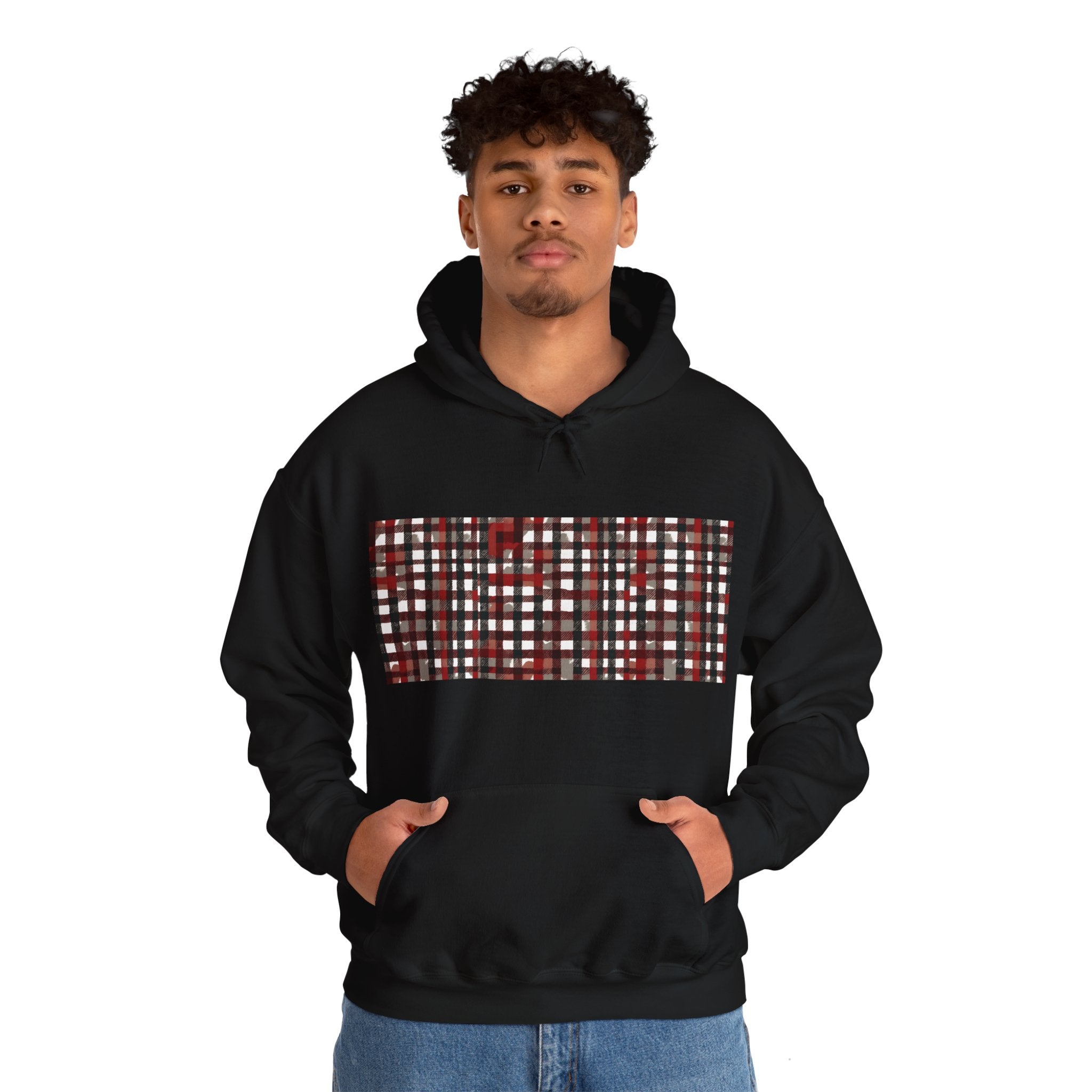 Cozy Plaid Hoodie - Stylish Heavy Blend™ Sweatshirt for All Occasions