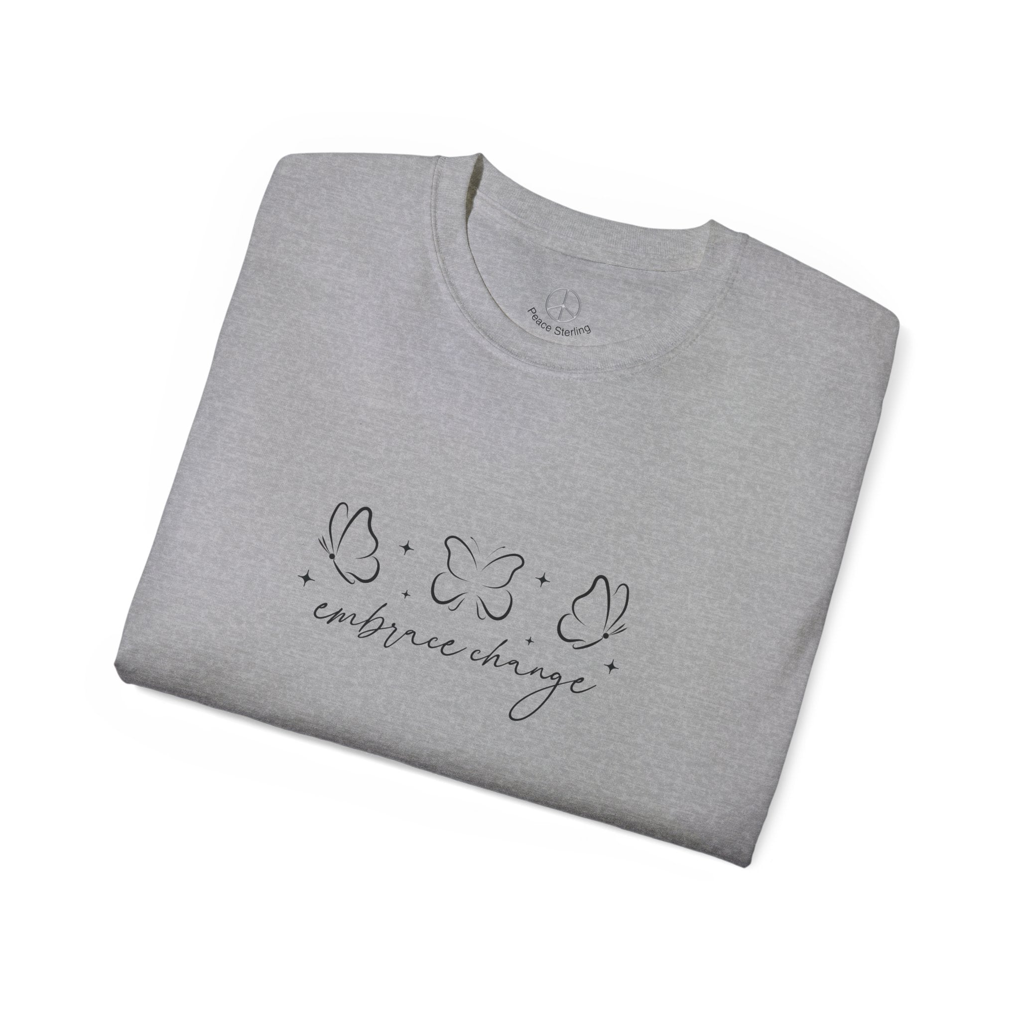 Embrace Change T Shirt – Inspirational Butterfly Graphic T-Shirt