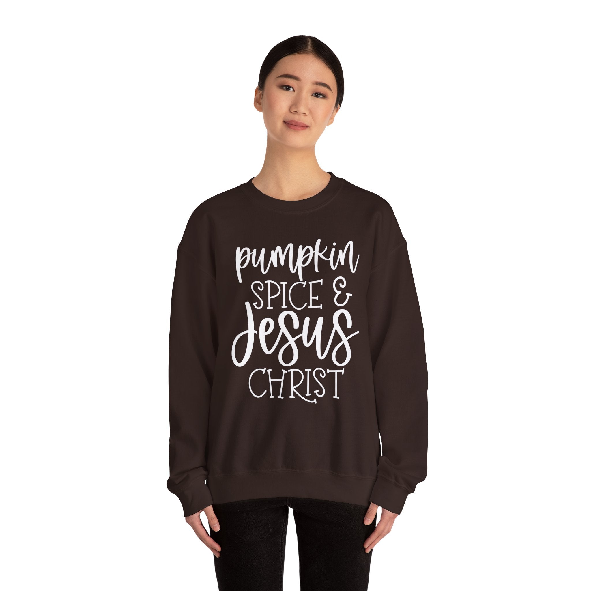 Pumpkin Spice & Jesus Christ Crewneck Sweatshirt