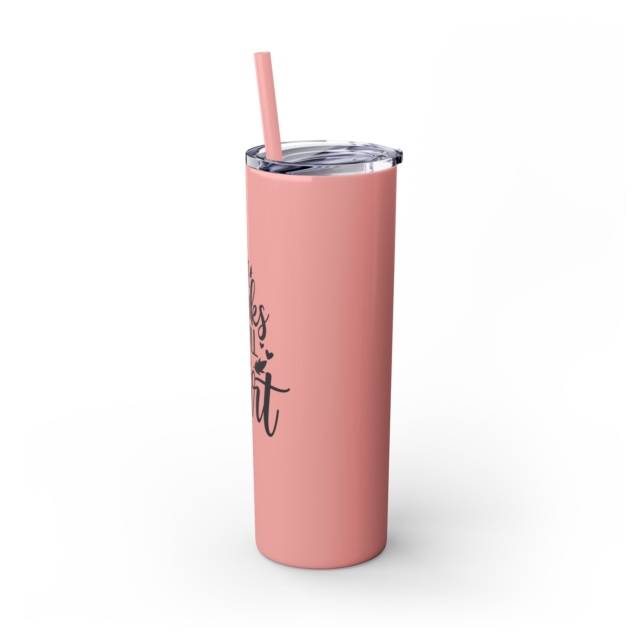 Give Thanks... Skinny Insulated Tumbler with Straw 20oz