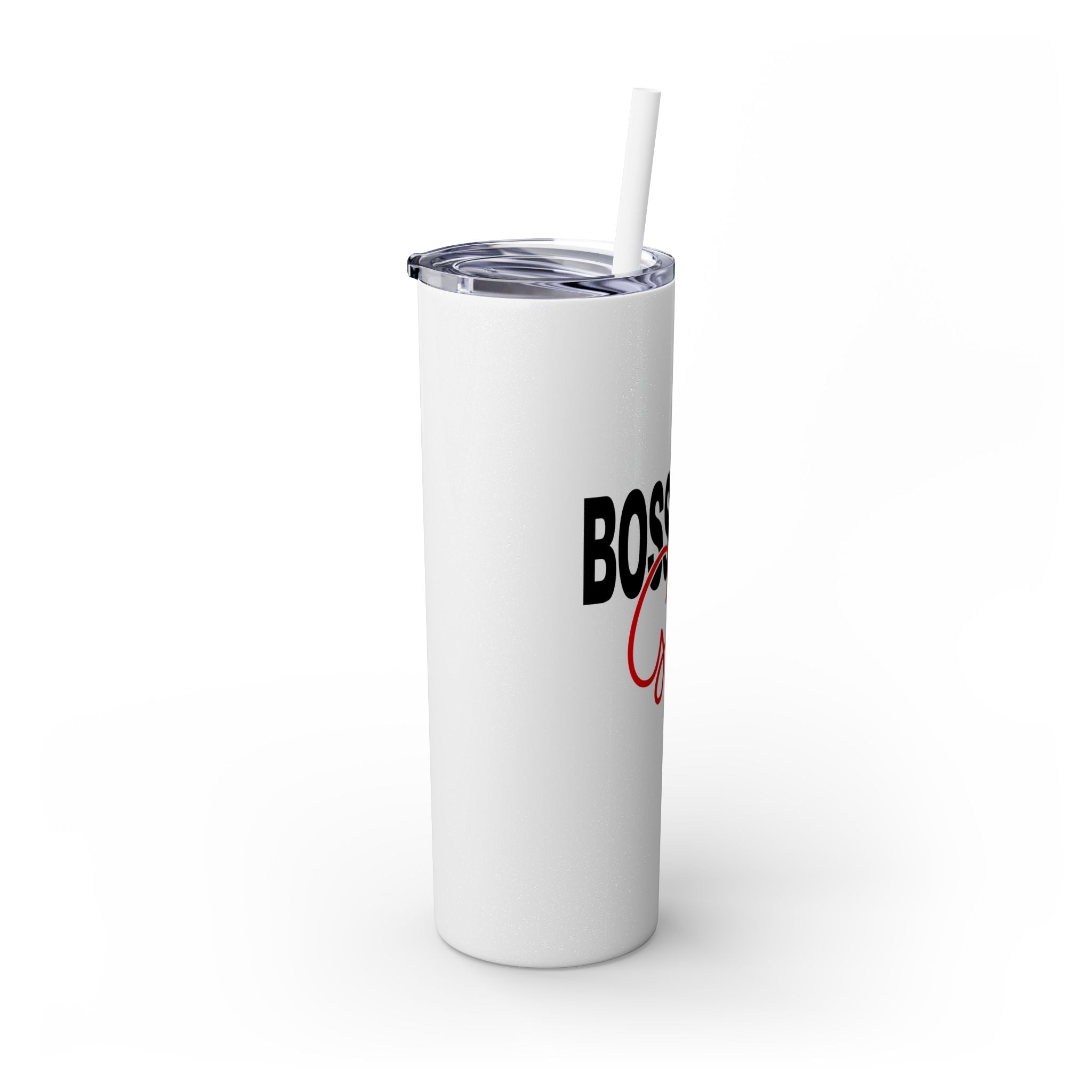 Boss Ass Girl Insulated Stainless Steel Skinny Tumbler with Straw 20oz