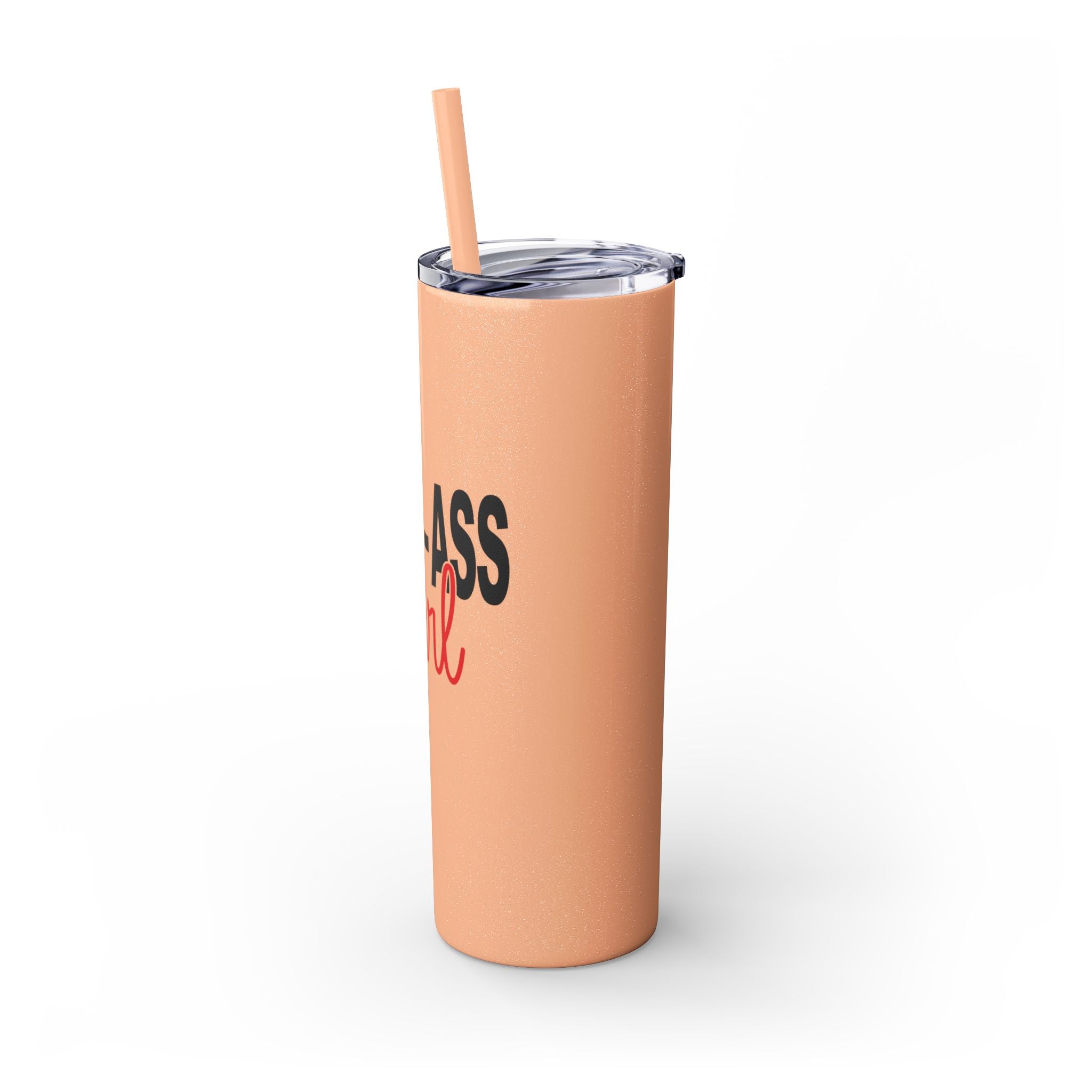 Boss Ass Girl Insulated Stainless Steel Skinny Tumbler with Straw 20oz