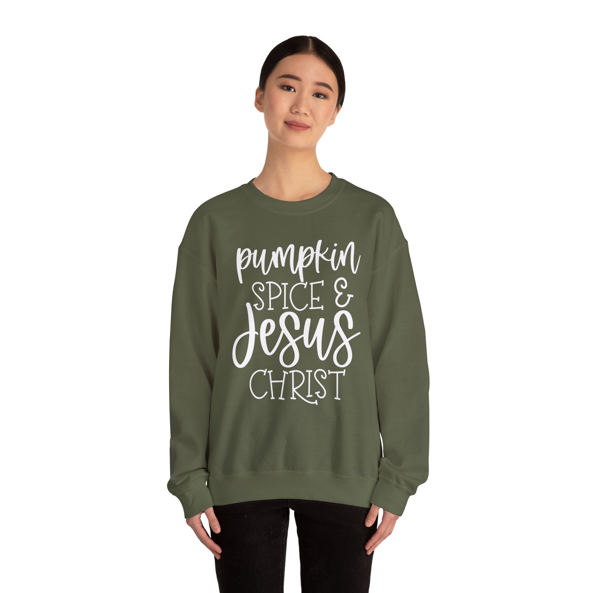 Pumpkin Spice & Jesus Christ Crewneck Sweatshirt