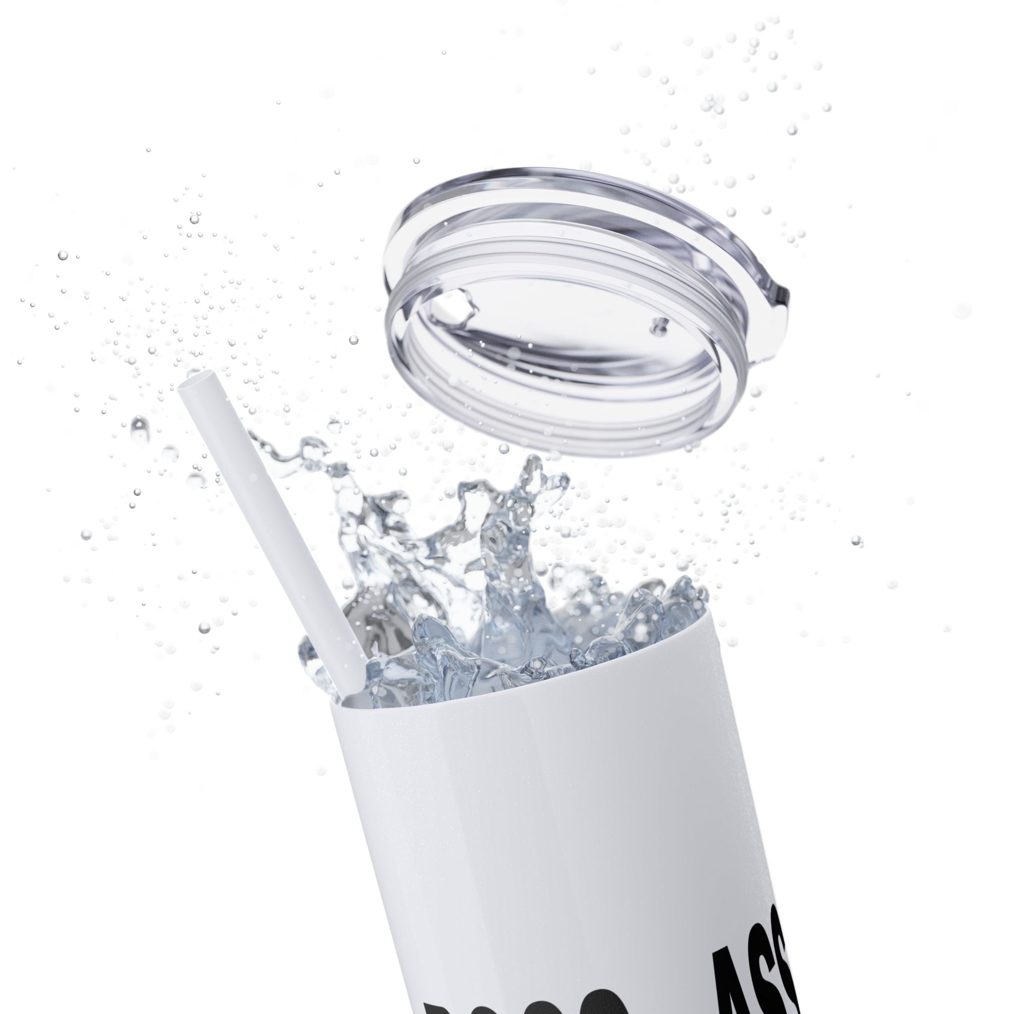 Boss Ass Girl Insulated Stainless Steel Skinny Tumbler with Straw 20oz