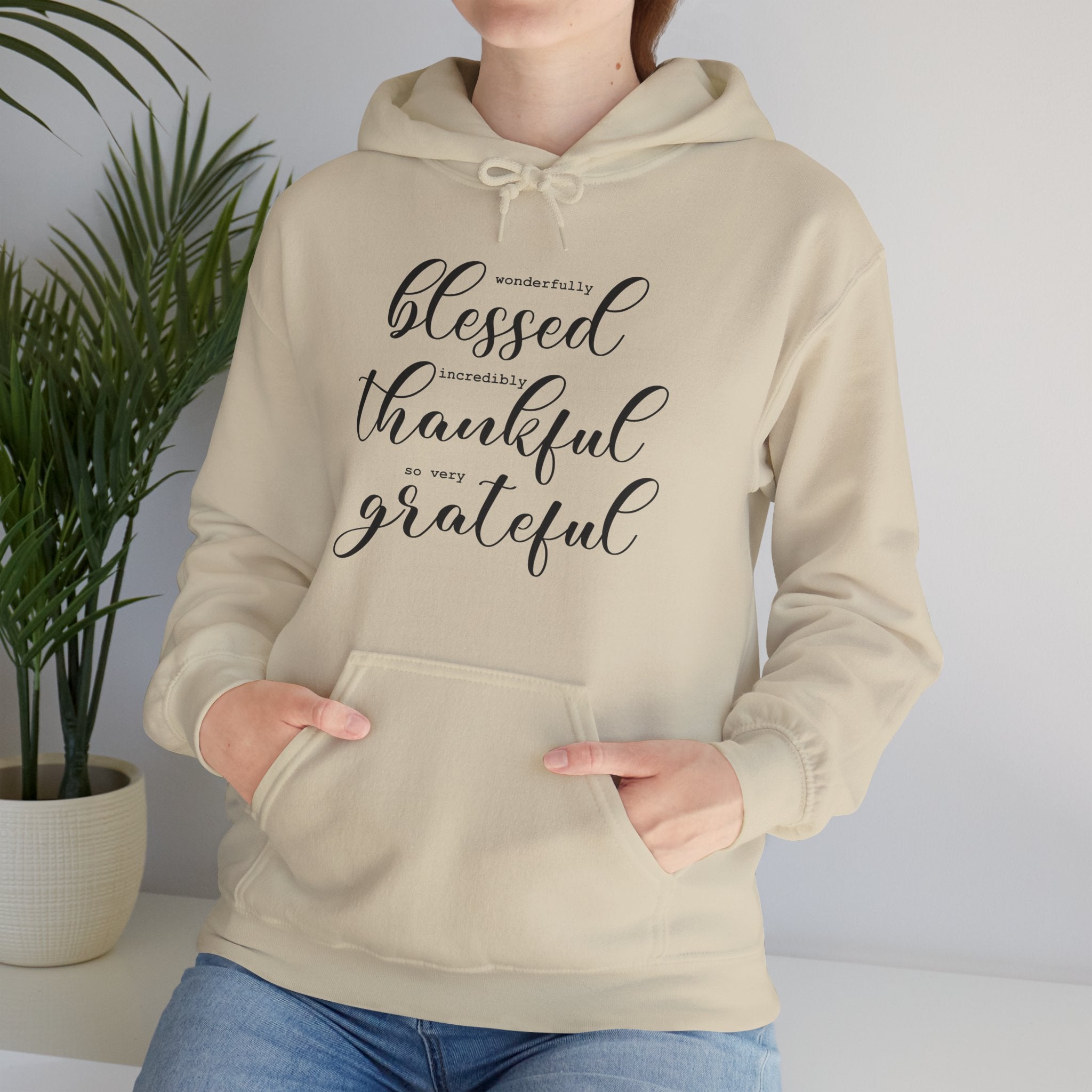 Blessed, Thankful & Grateful Hooded Sweatshirt
