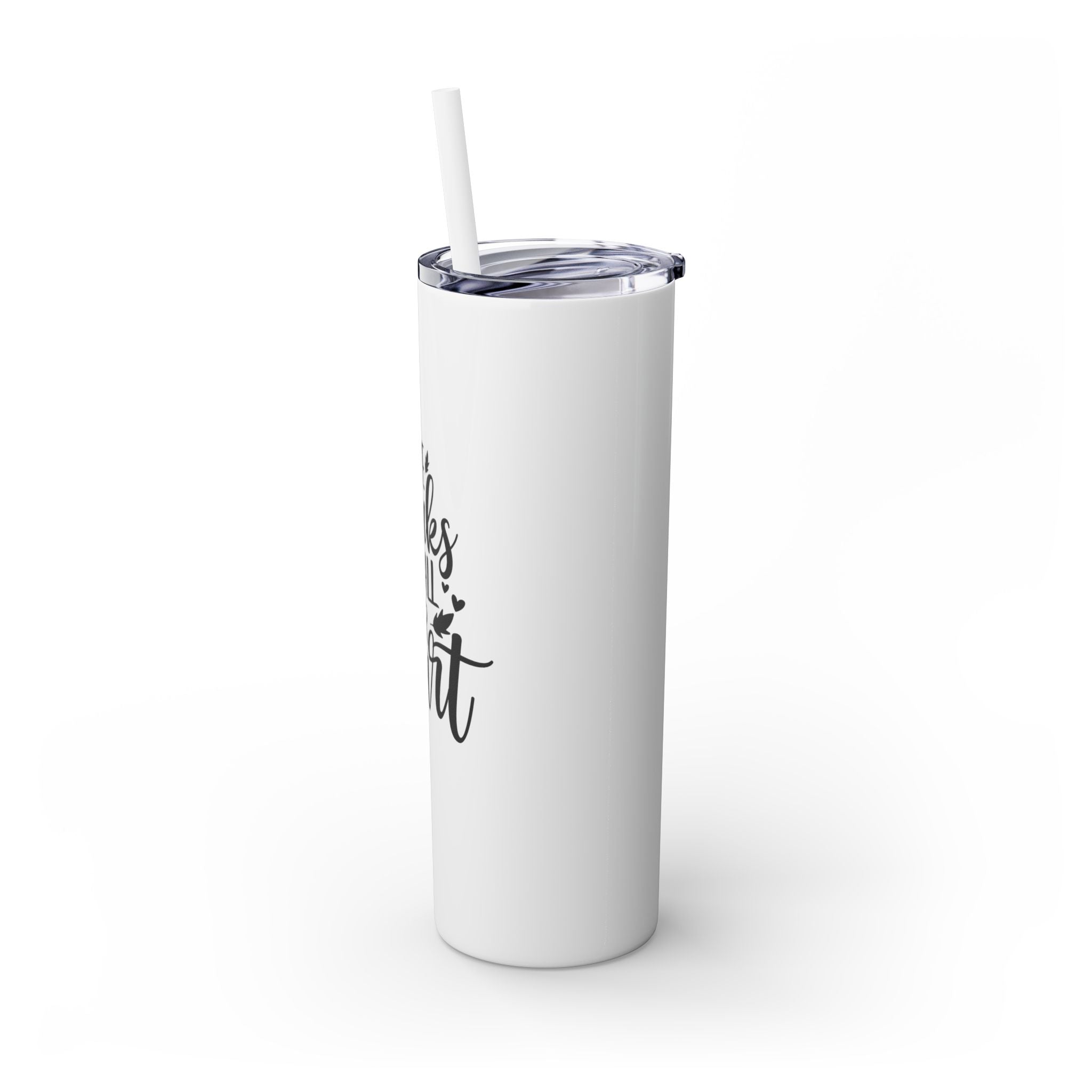 Give Thanks... Skinny Insulated Tumbler with Straw 20oz