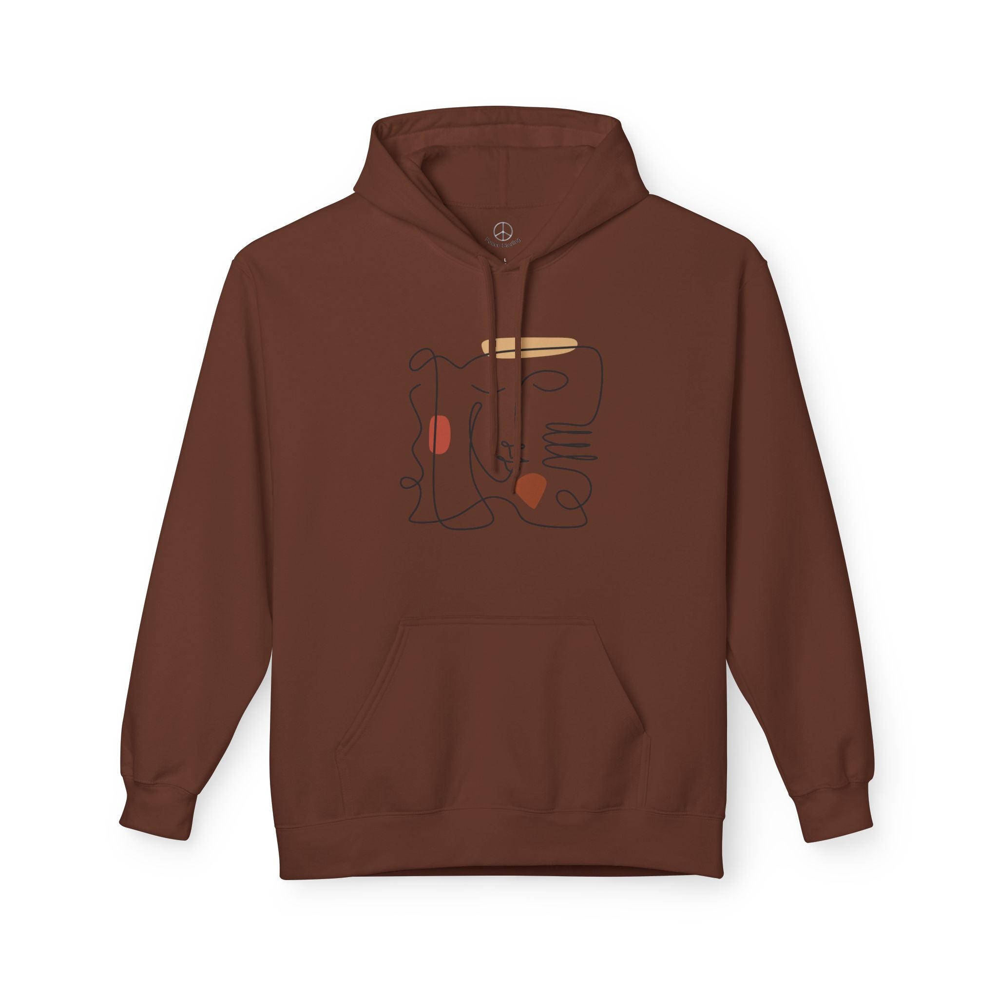Abstract Face Art Line Hoodie - Comfortable & Stylish for Everyday Wear