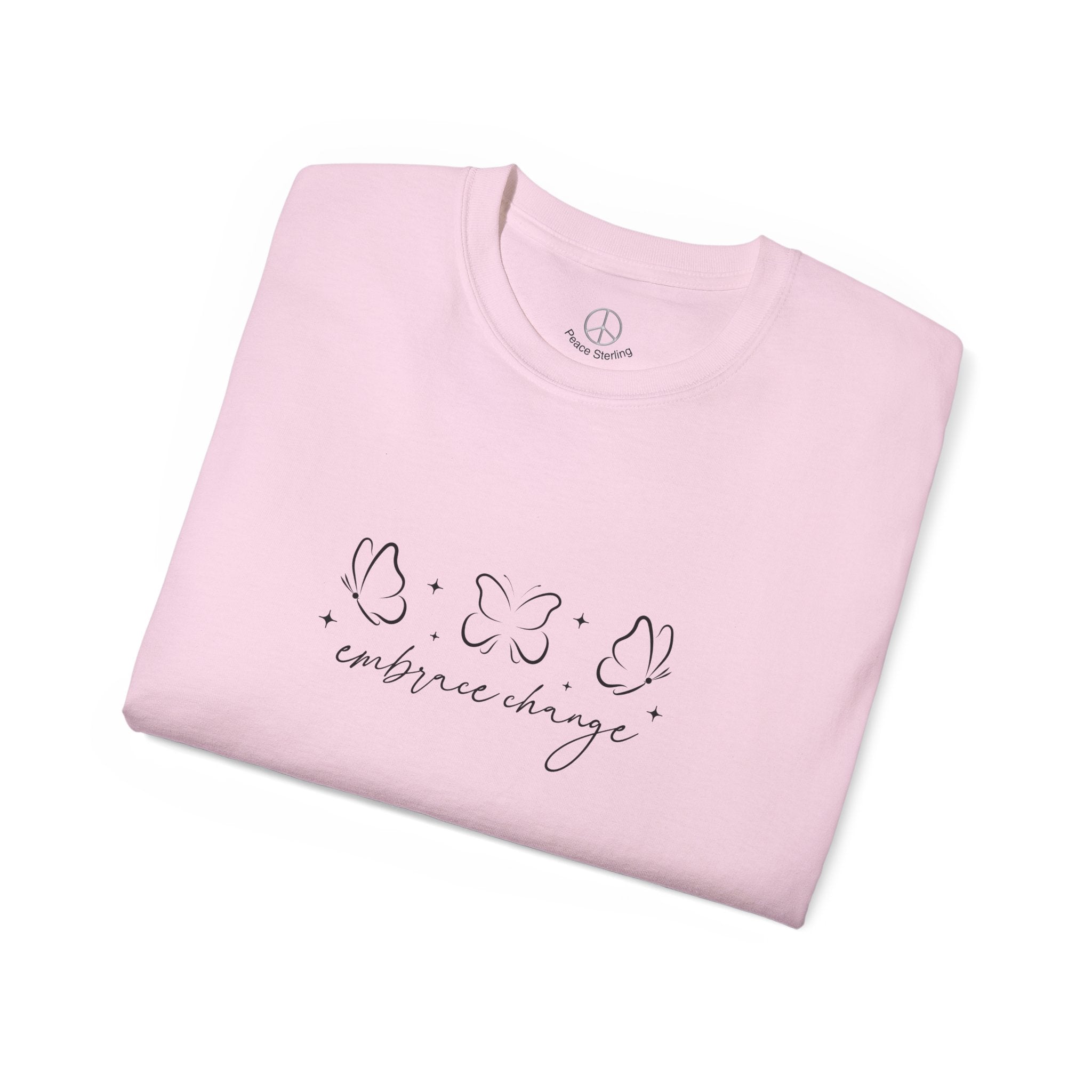Embrace Change T Shirt – Inspirational Butterfly Graphic T-Shirt