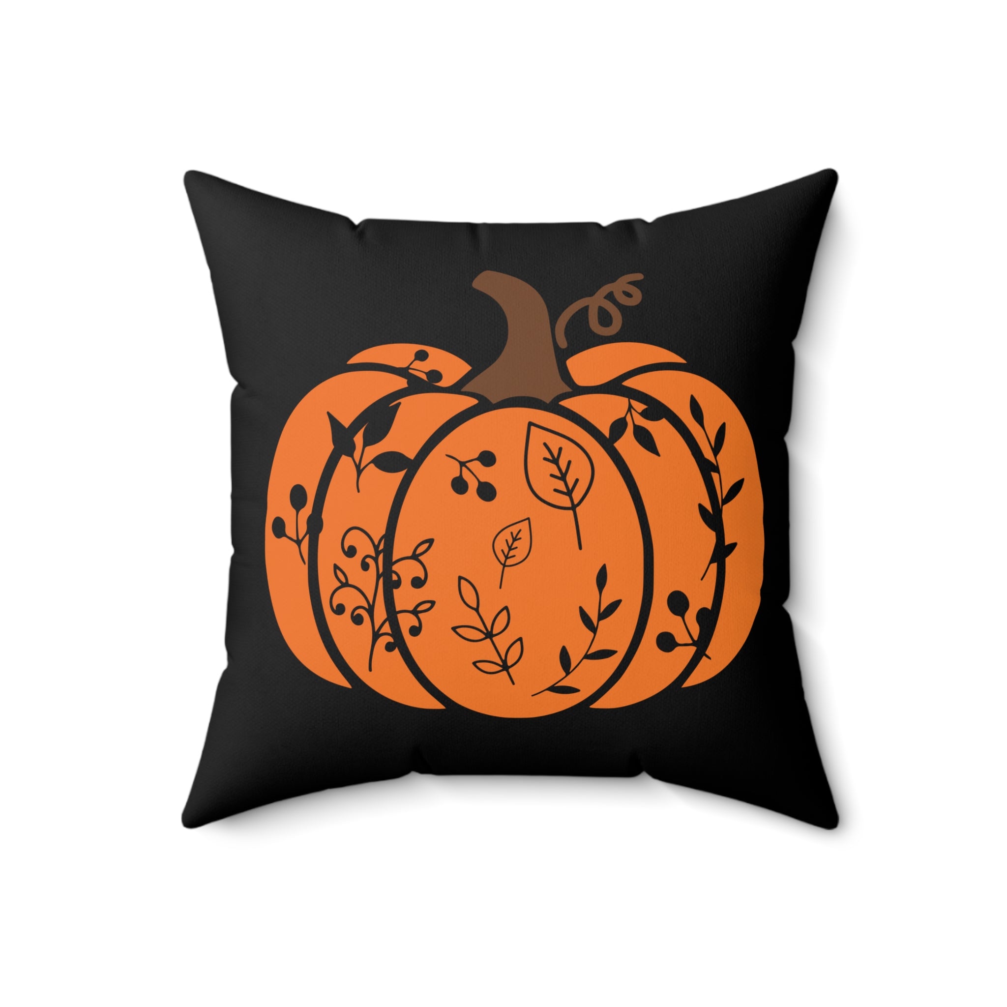 Orange Pumpkin Square Pillow