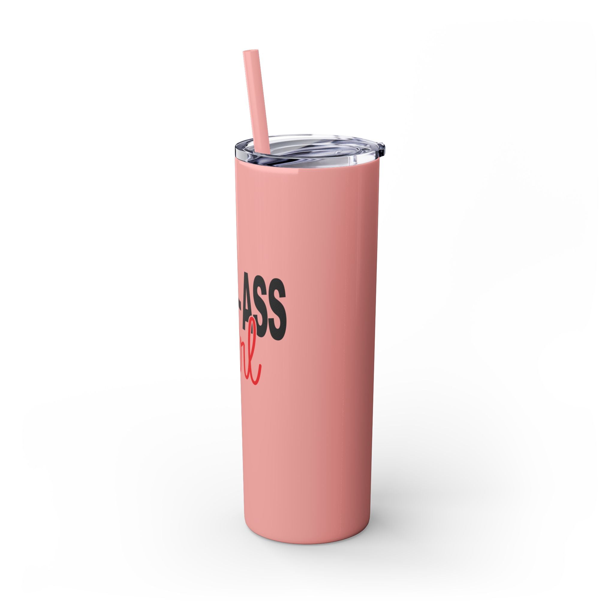 Boss Ass Girl Insulated Stainless Steel Skinny Tumbler with Straw 20oz