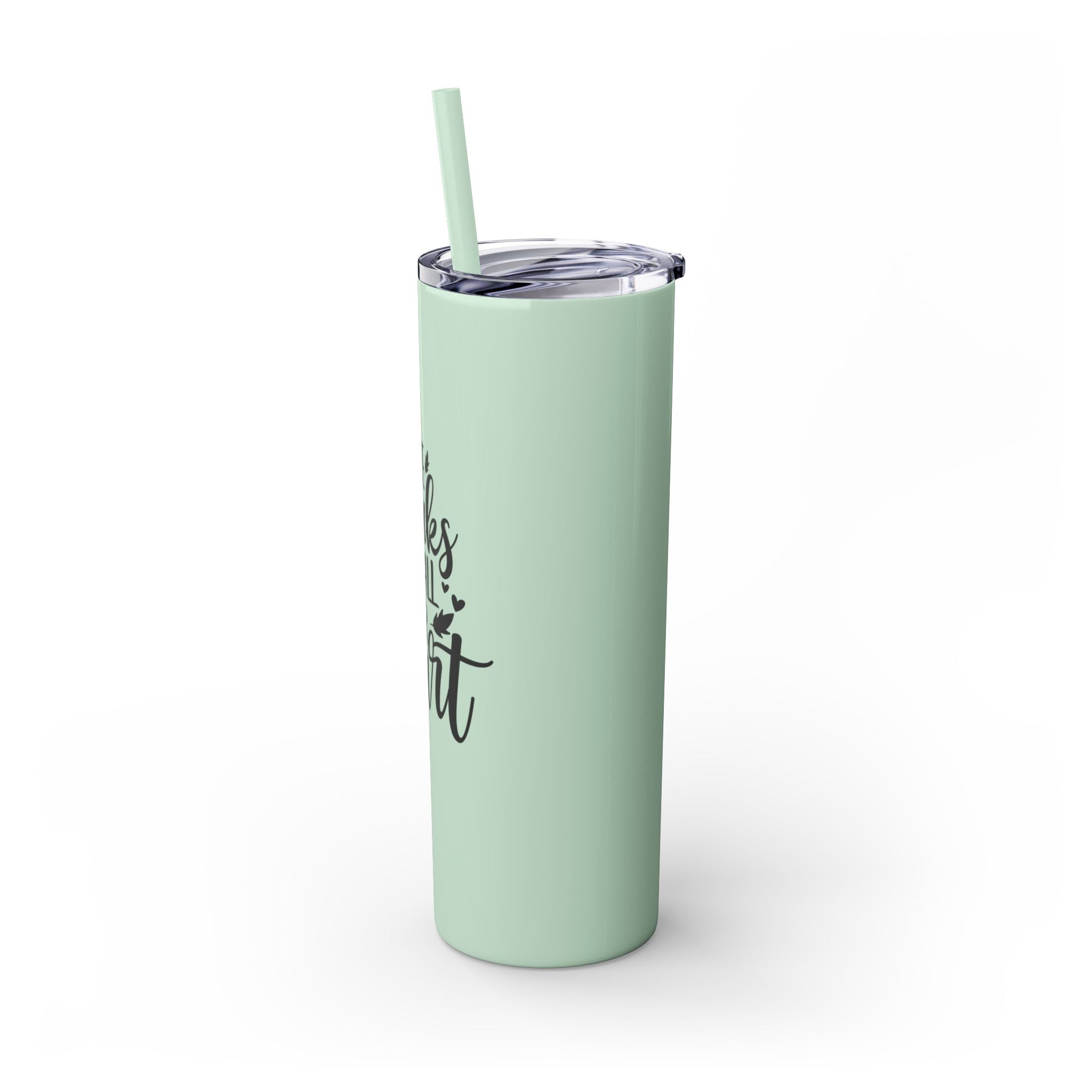 Give Thanks... Skinny Insulated Tumbler with Straw 20oz