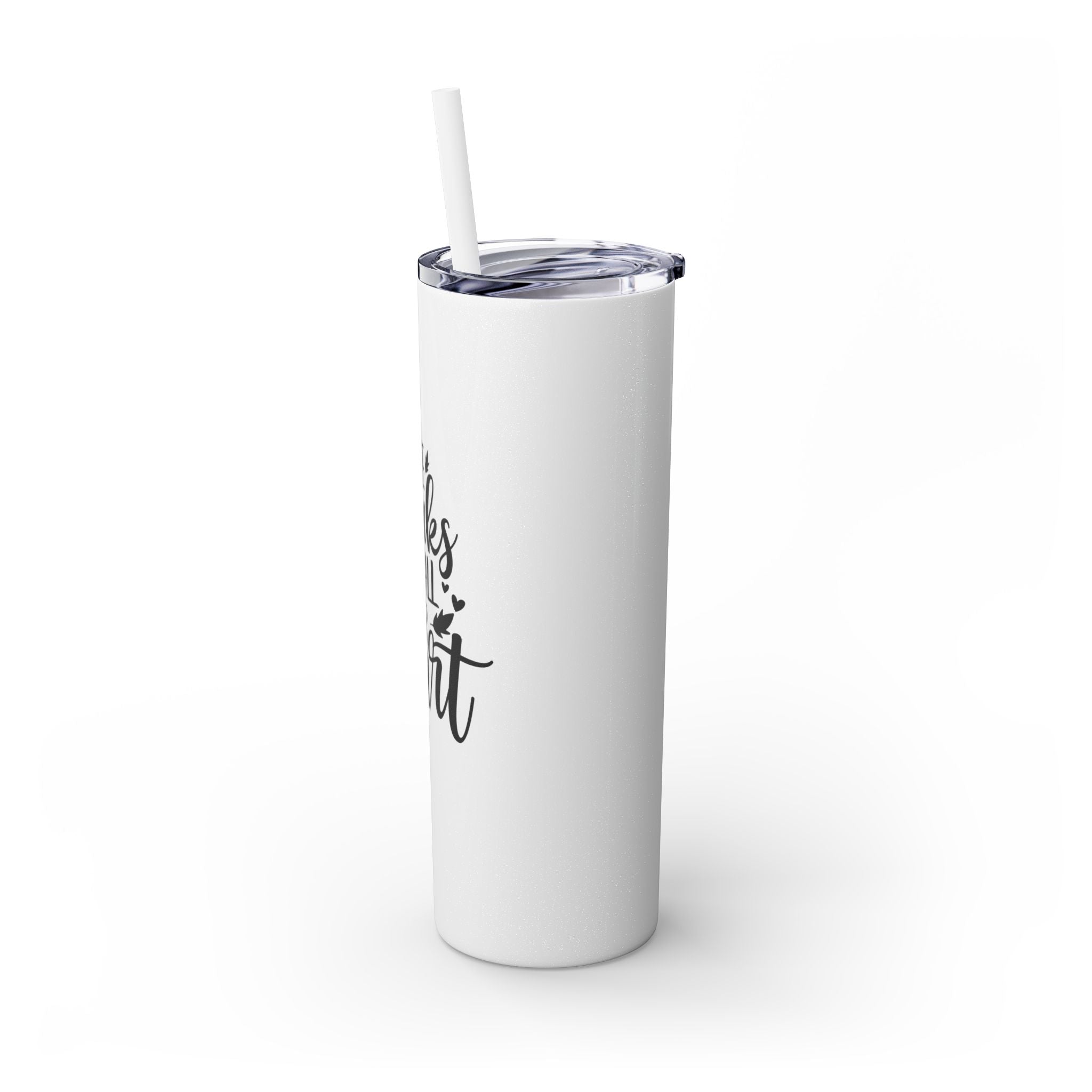 Give Thanks... Skinny Insulated Tumbler with Straw 20oz