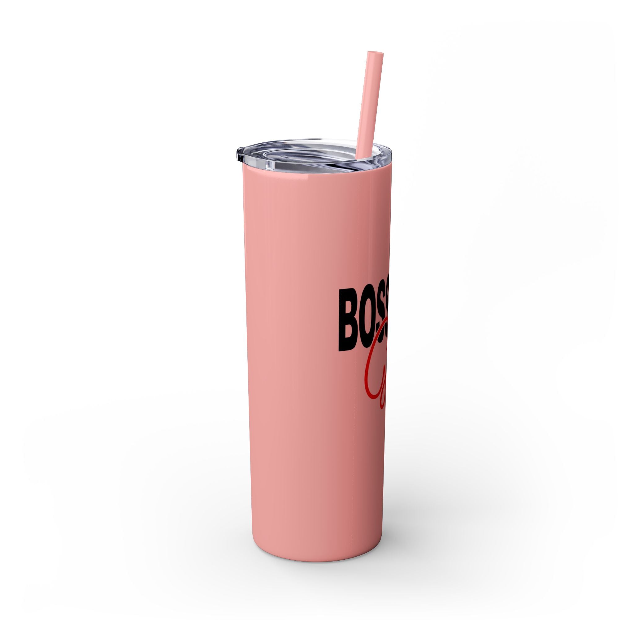 Boss Ass Girl Insulated Stainless Steel Skinny Tumbler with Straw 20oz