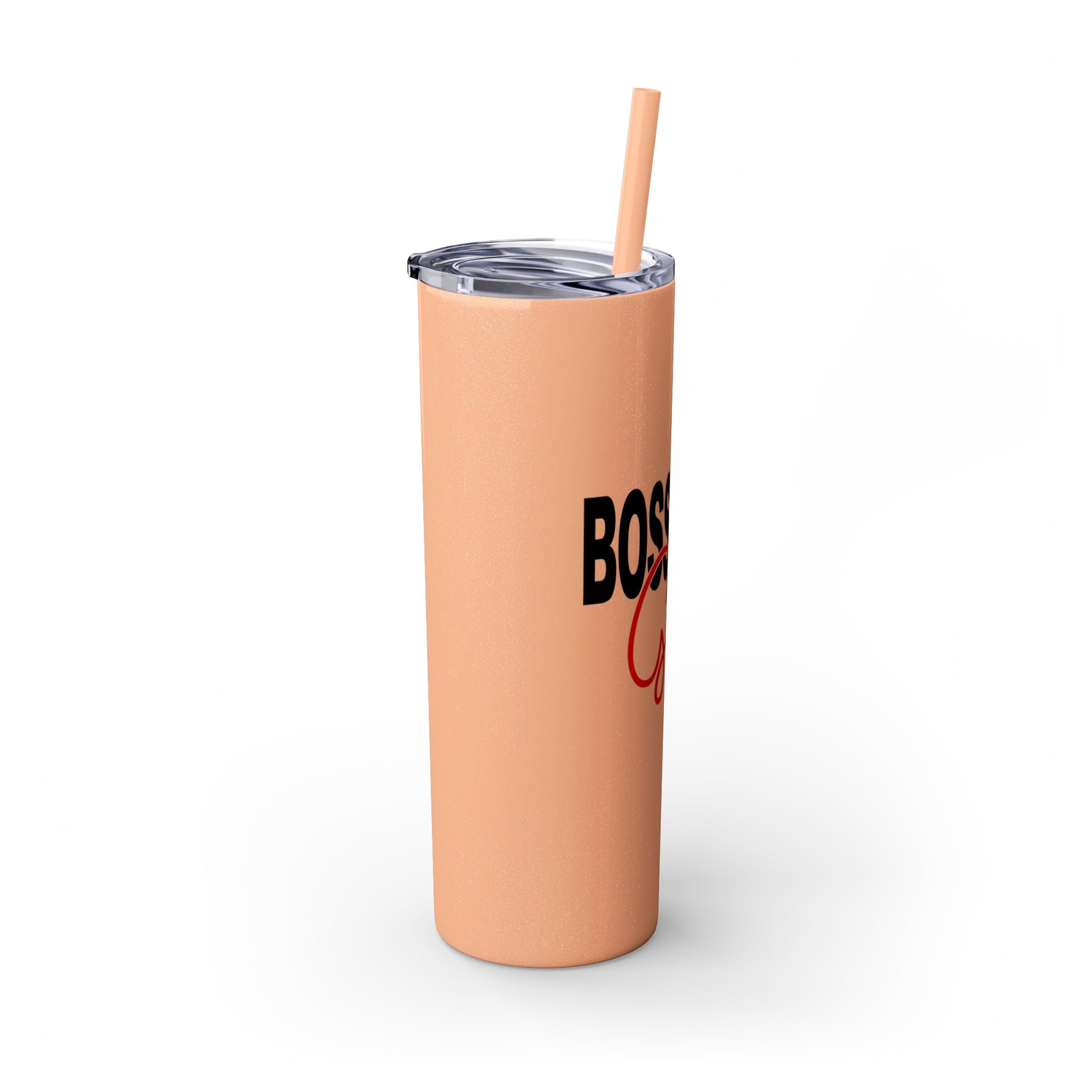 Boss Ass Girl Insulated Stainless Steel Skinny Tumbler with Straw 20oz