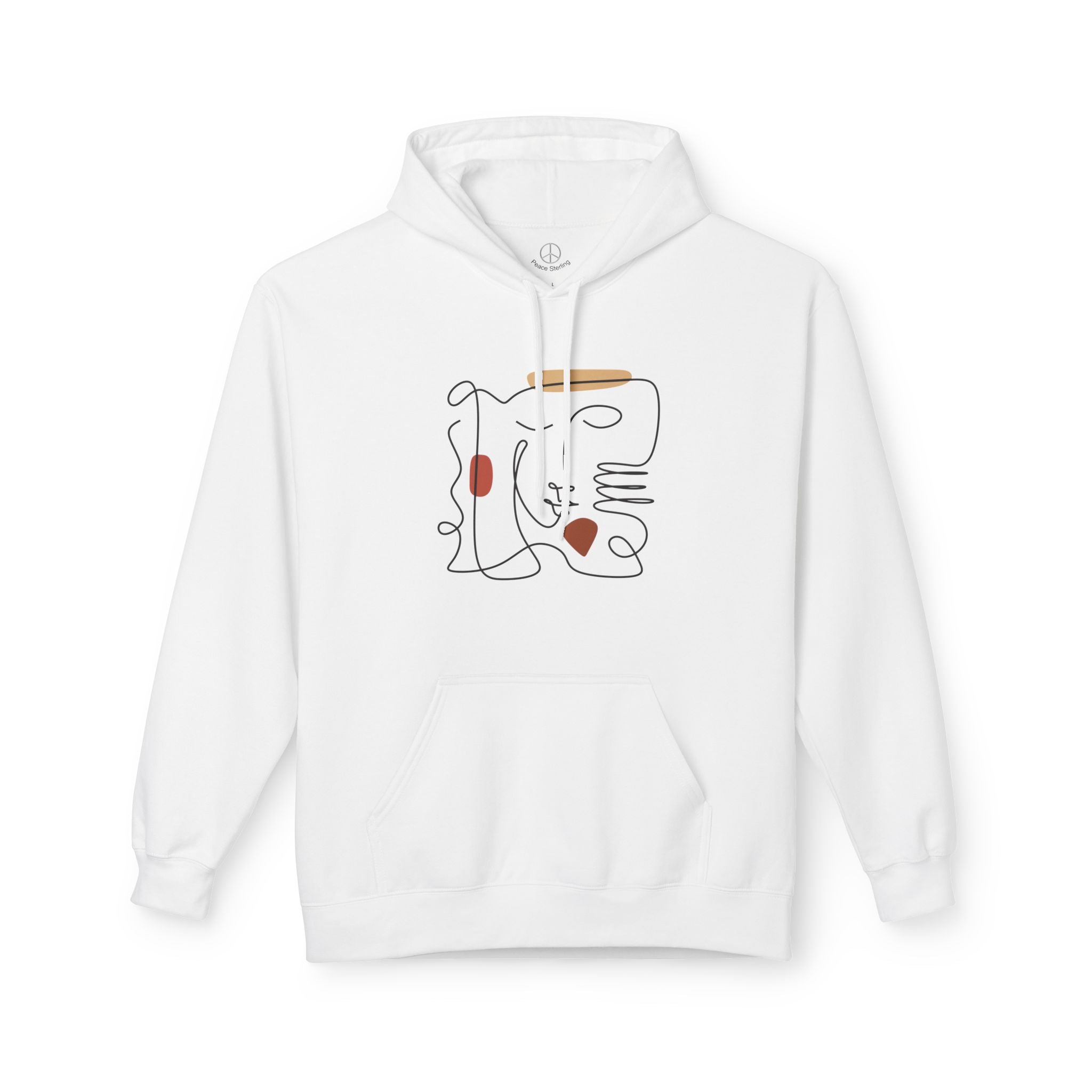 Abstract Face Art Line Hoodie - Comfortable & Stylish for Everyday Wear