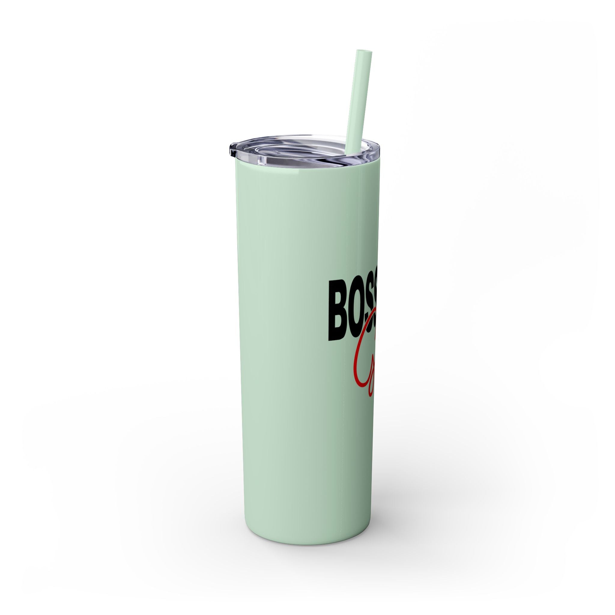 Boss Ass Girl Insulated Stainless Steel Skinny Tumbler with Straw 20oz