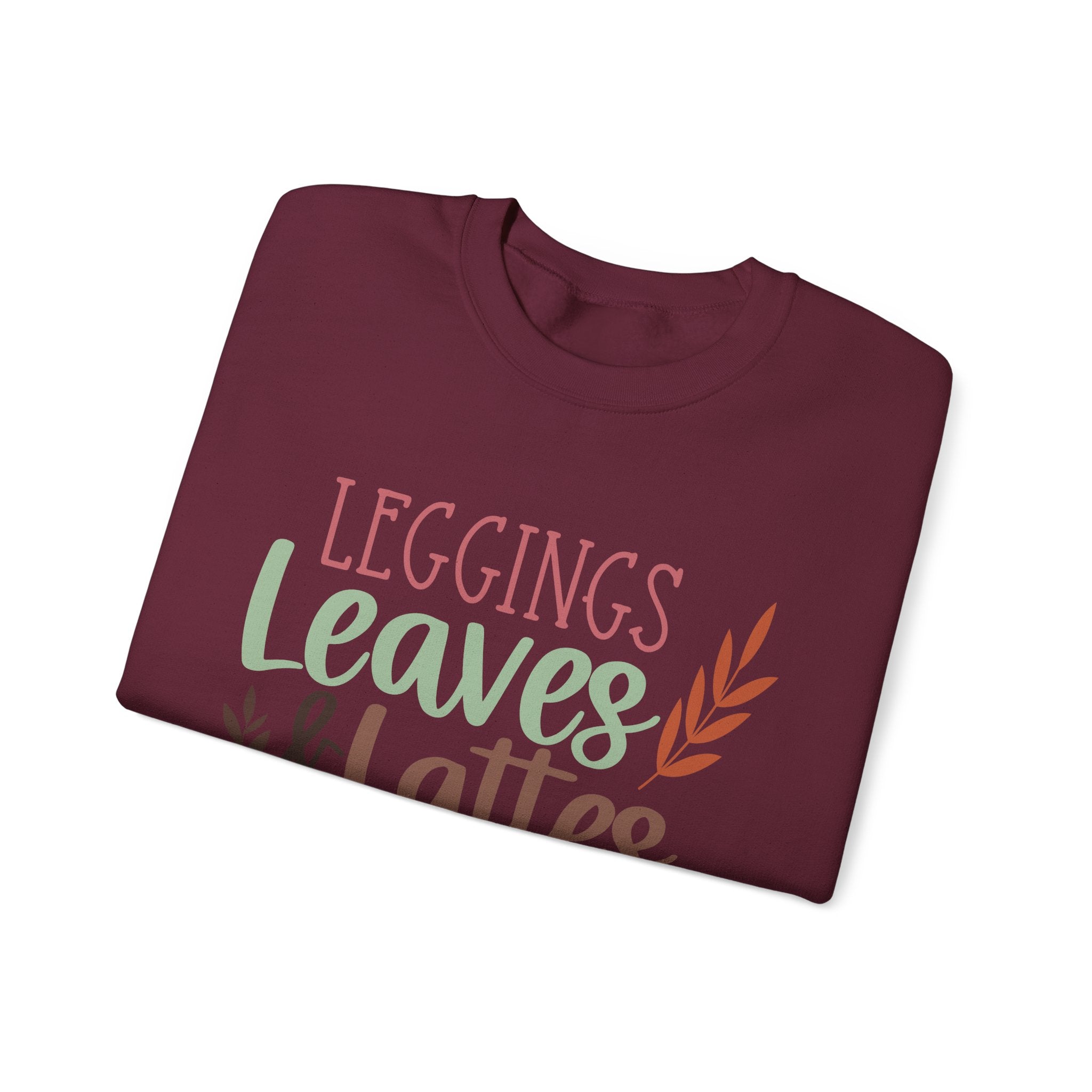 Leggings, leaves & Latte Crewneck Sweatshirt