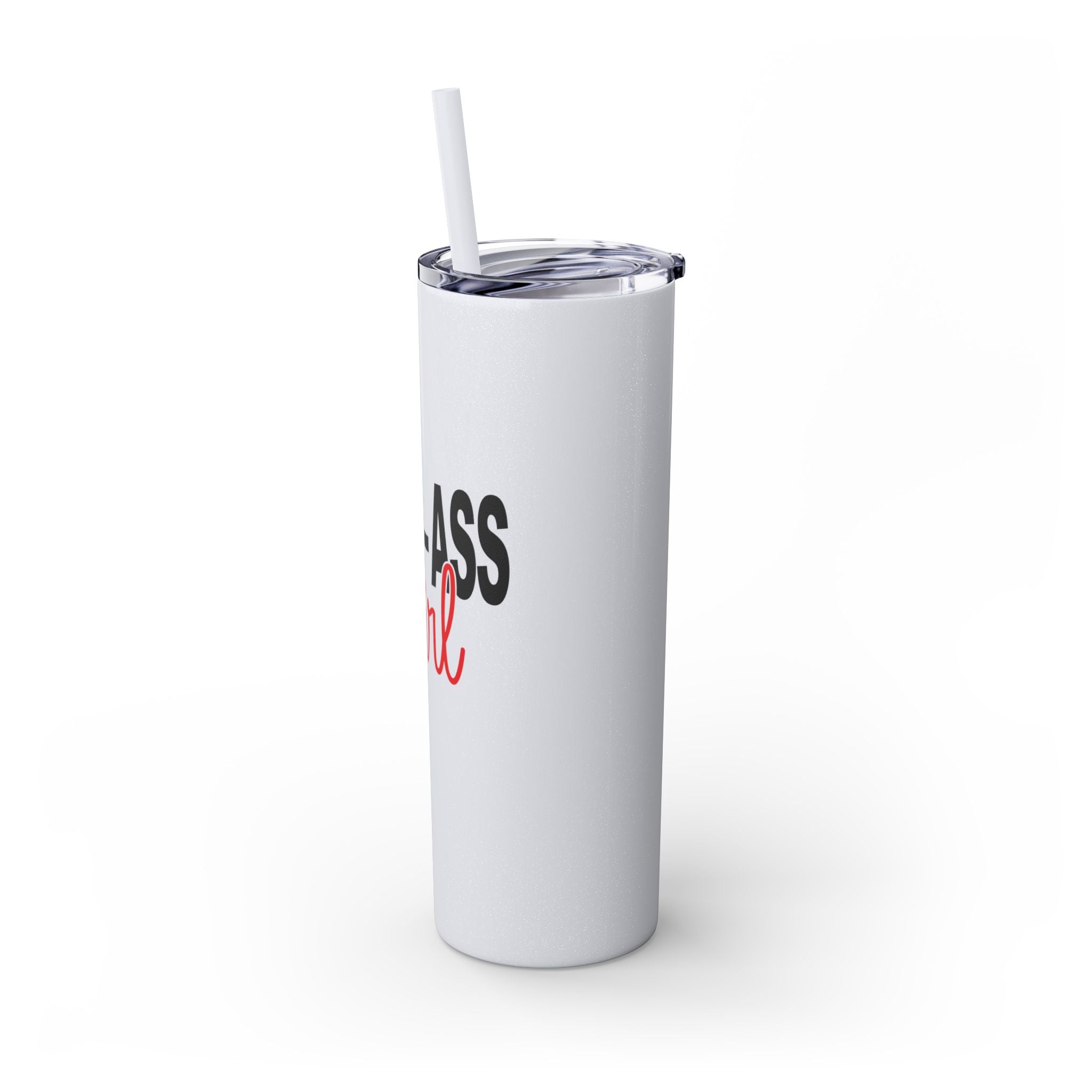 Boss Ass Girl Insulated Stainless Steel Skinny Tumbler with Straw 20oz