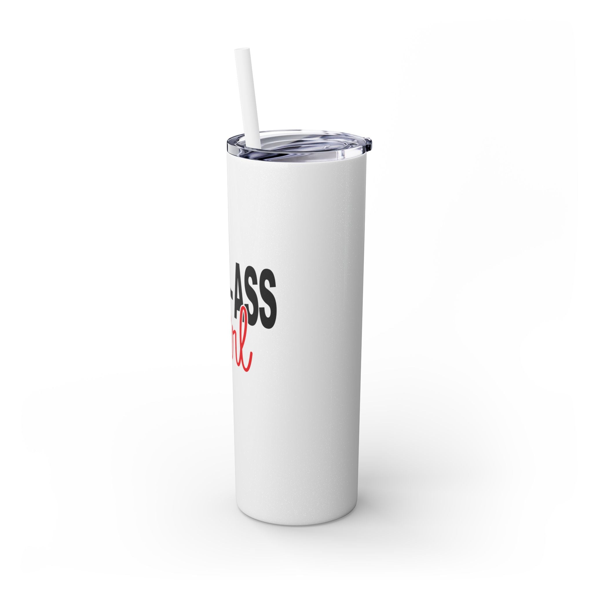 Boss Ass Girl Insulated Stainless Steel Skinny Tumbler with Straw 20oz