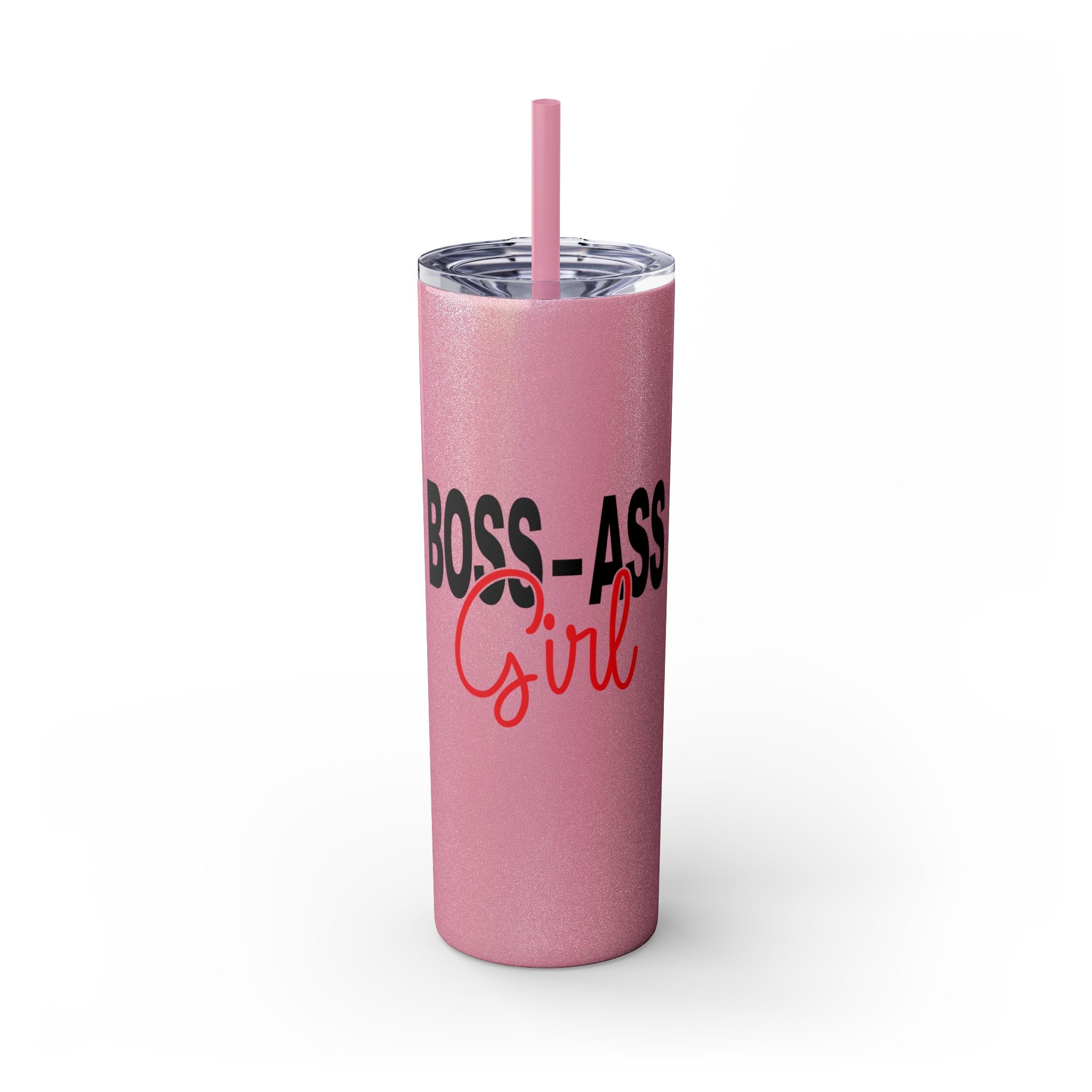Boss Ass Girl Insulated Stainless Steel Skinny Tumbler with Straw 20oz