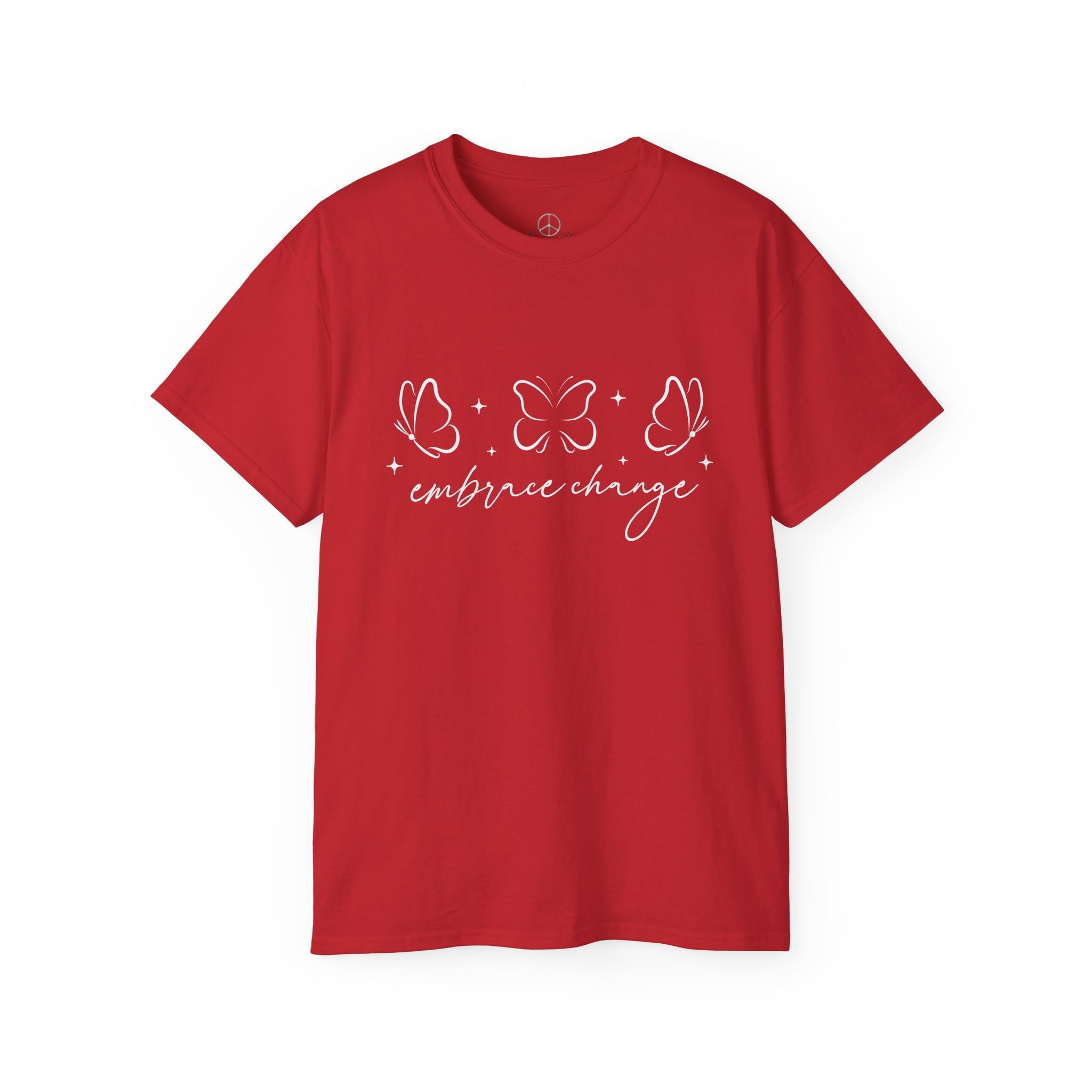 Embrace Change T Shirt - Inspirational Butterfly Graphic Top