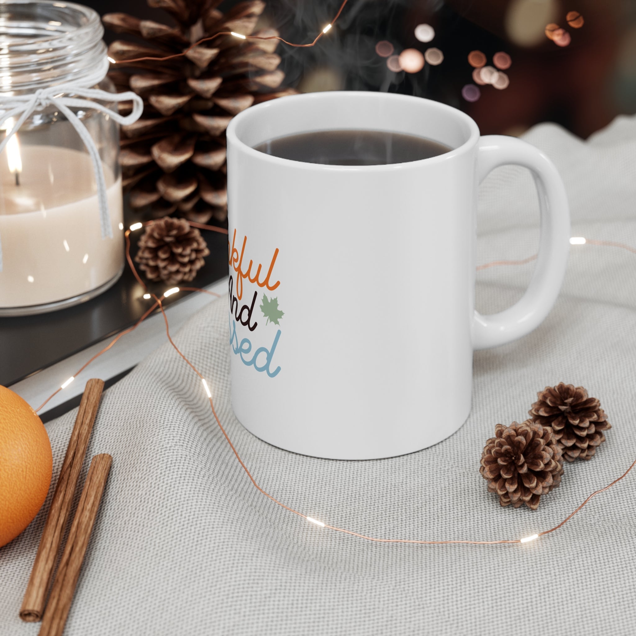 Thankful and Blessed Fall Mug 11oz