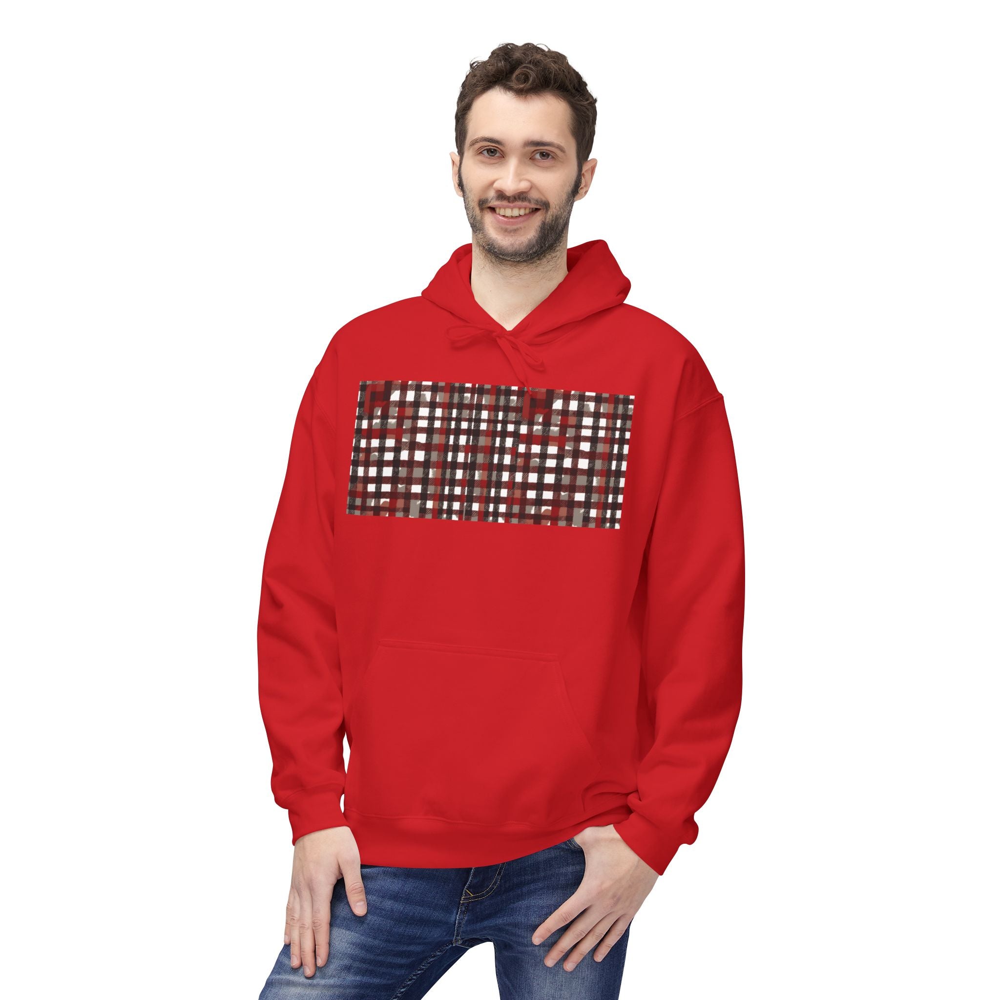 Plaid Pattern Soft style Hoodie - Essential for Fall/Winter Occasions