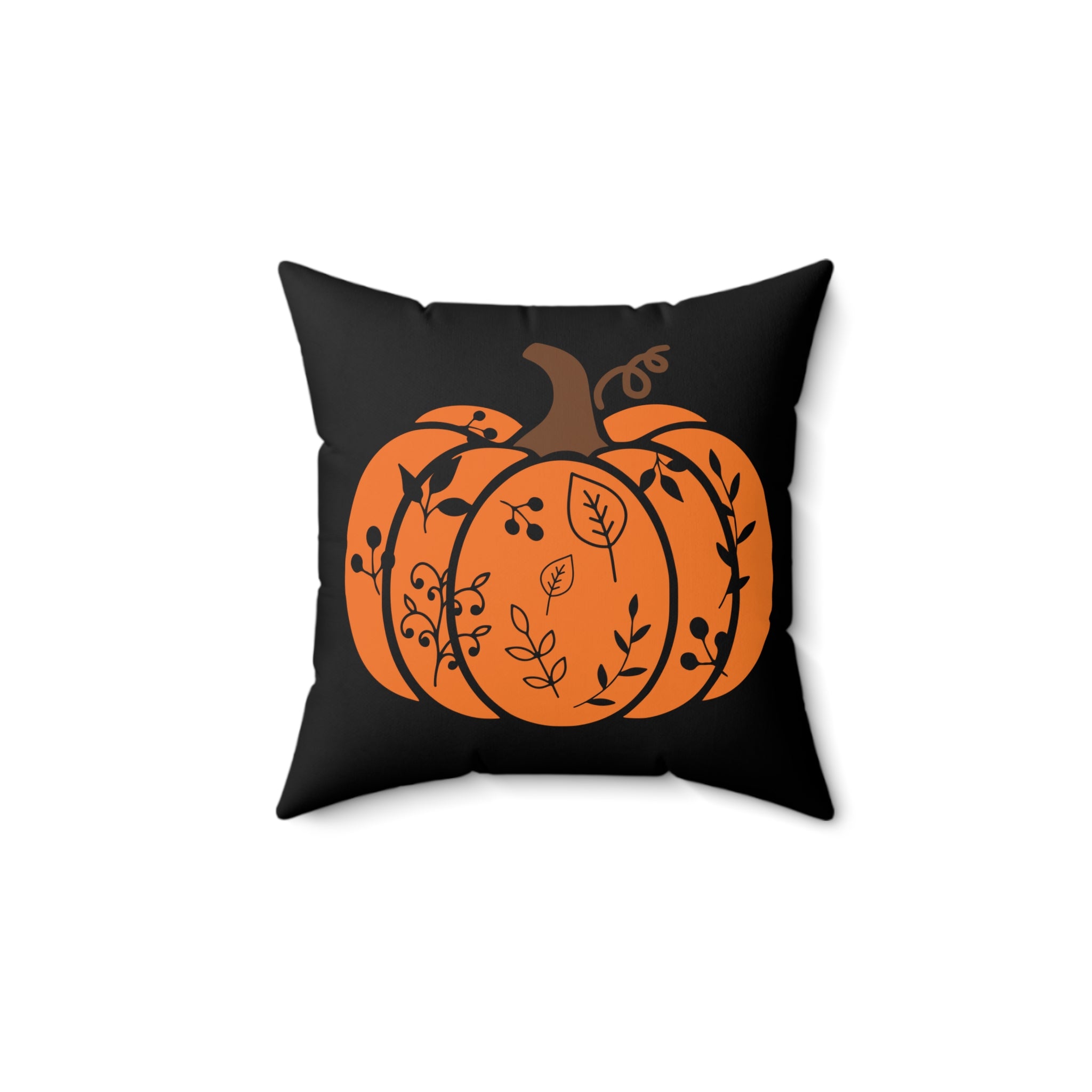Orange Pumpkin Square Pillow